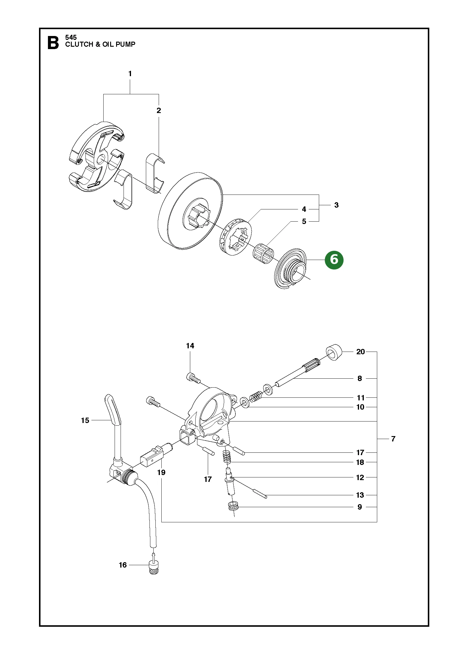 Schneckenrad f&uuml;r Husqvarna Motors&auml;gen 545, 555,...