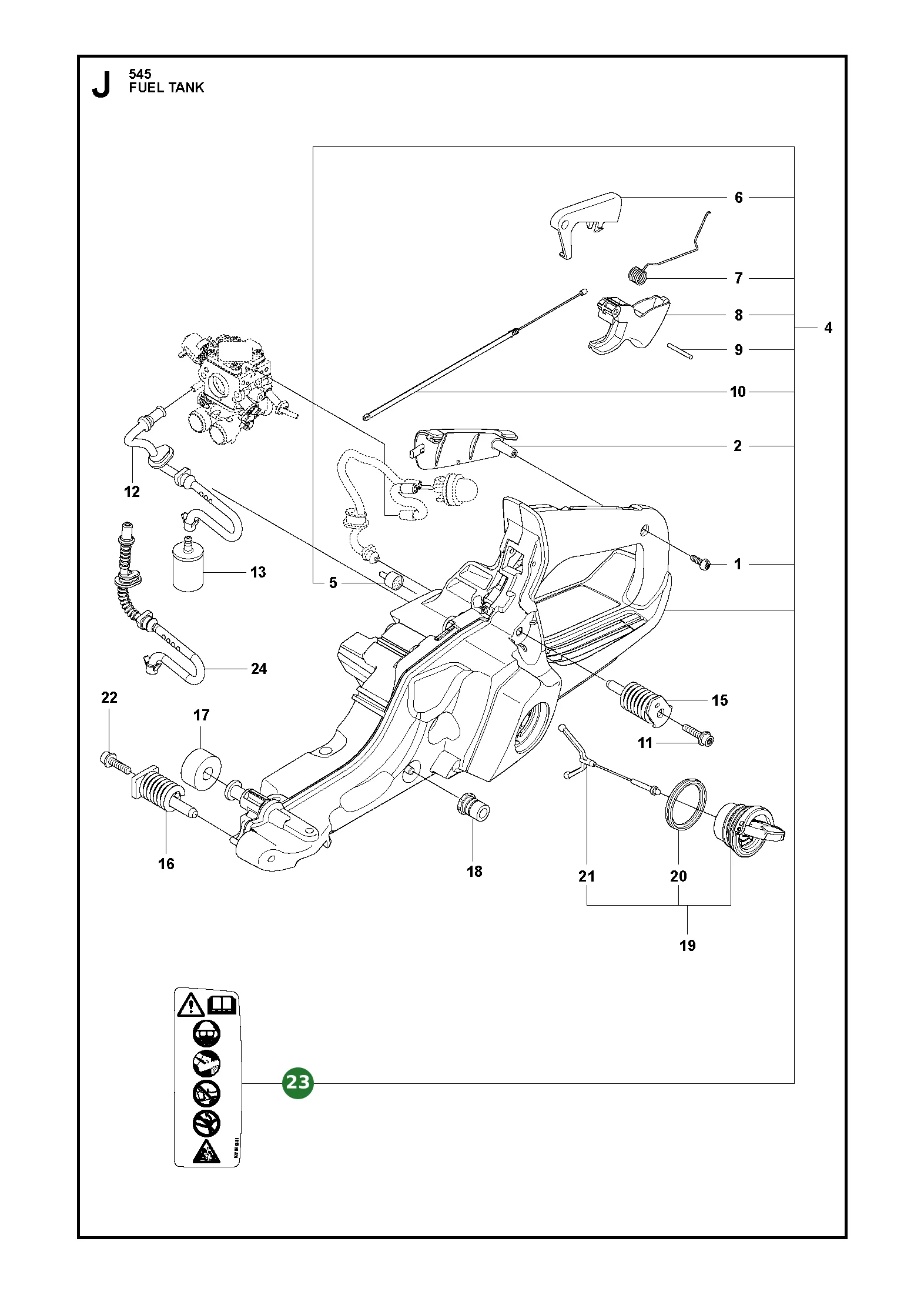 Aufkleber f&uuml;r Husqvarna Motors&auml;gen
