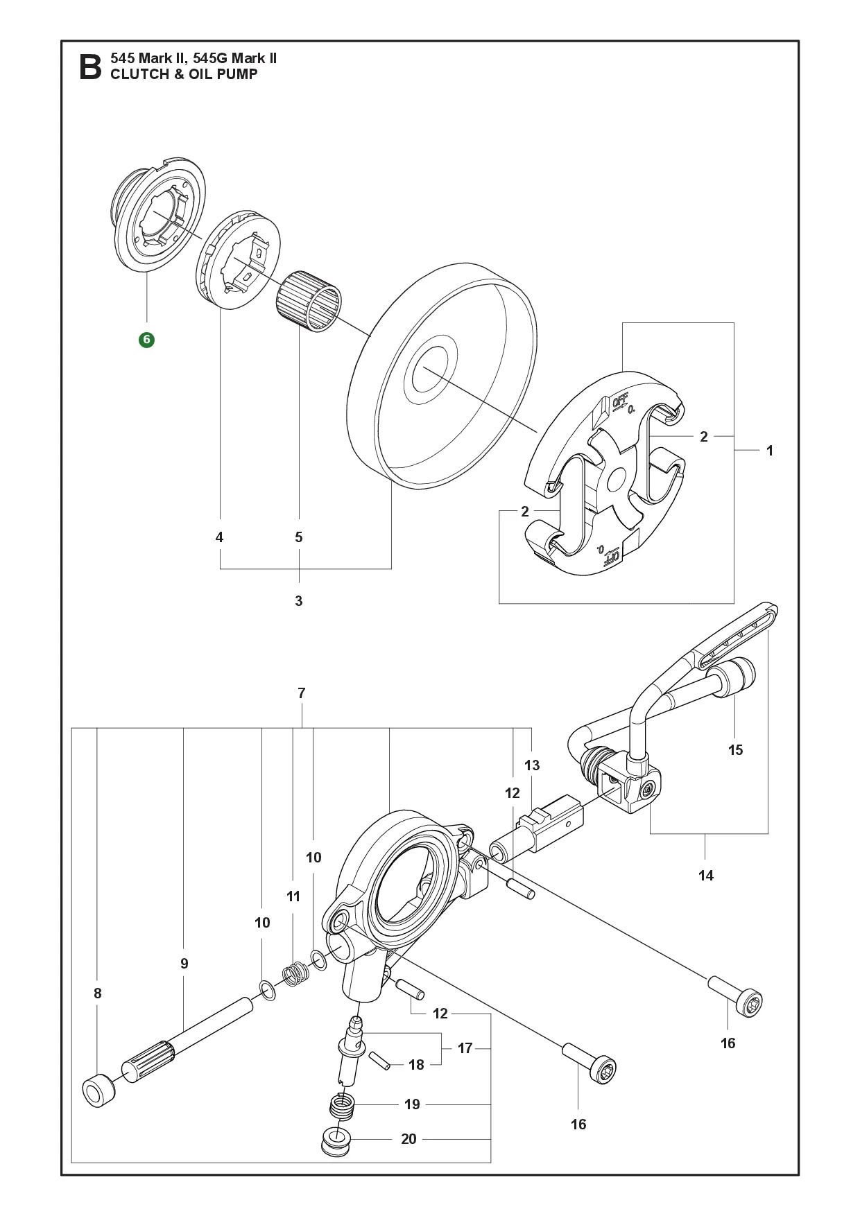 Schneckenrad f&uuml;r Husqvarna Motors&auml;gen 545 II,...