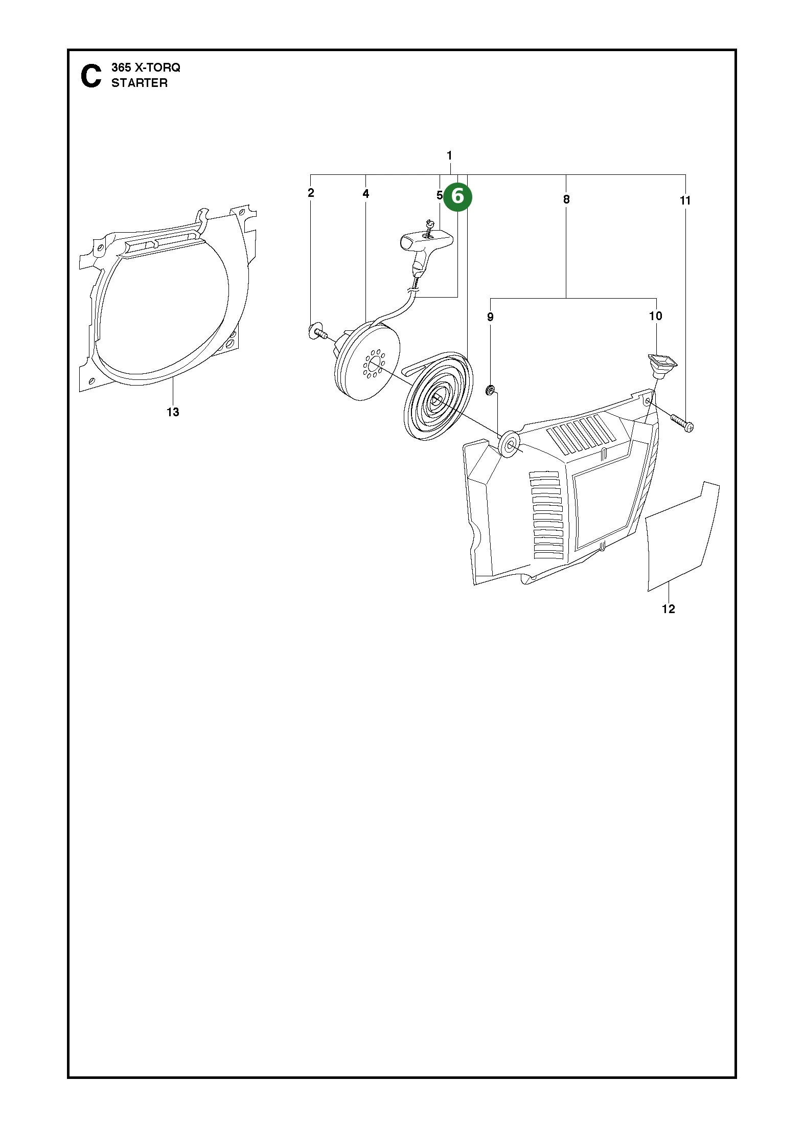 Starterschnur f&uuml;r Husqvarna Motors&auml;gen