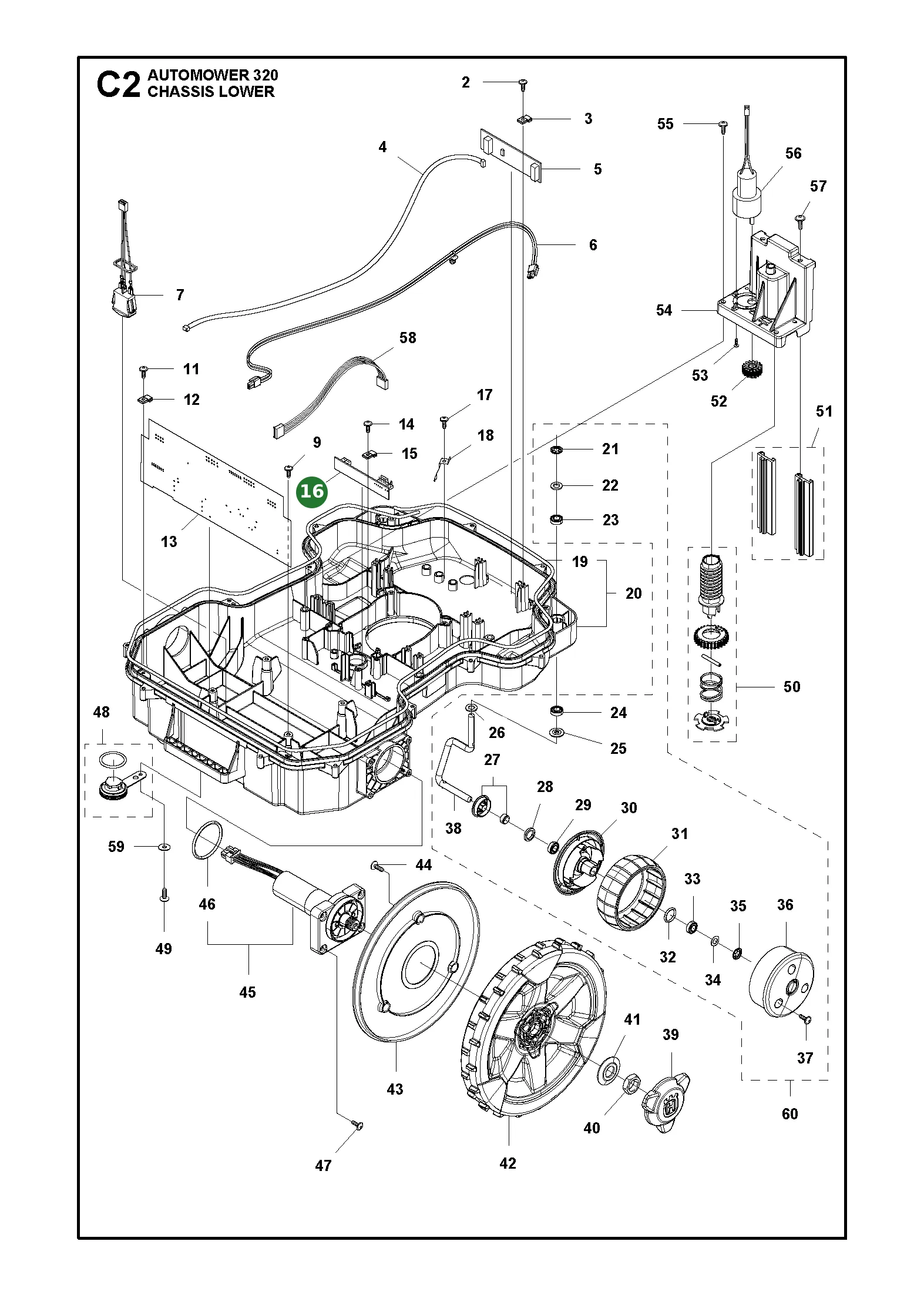 Platine Kpl. f&uuml;r Husqvarna M&auml;hroboter