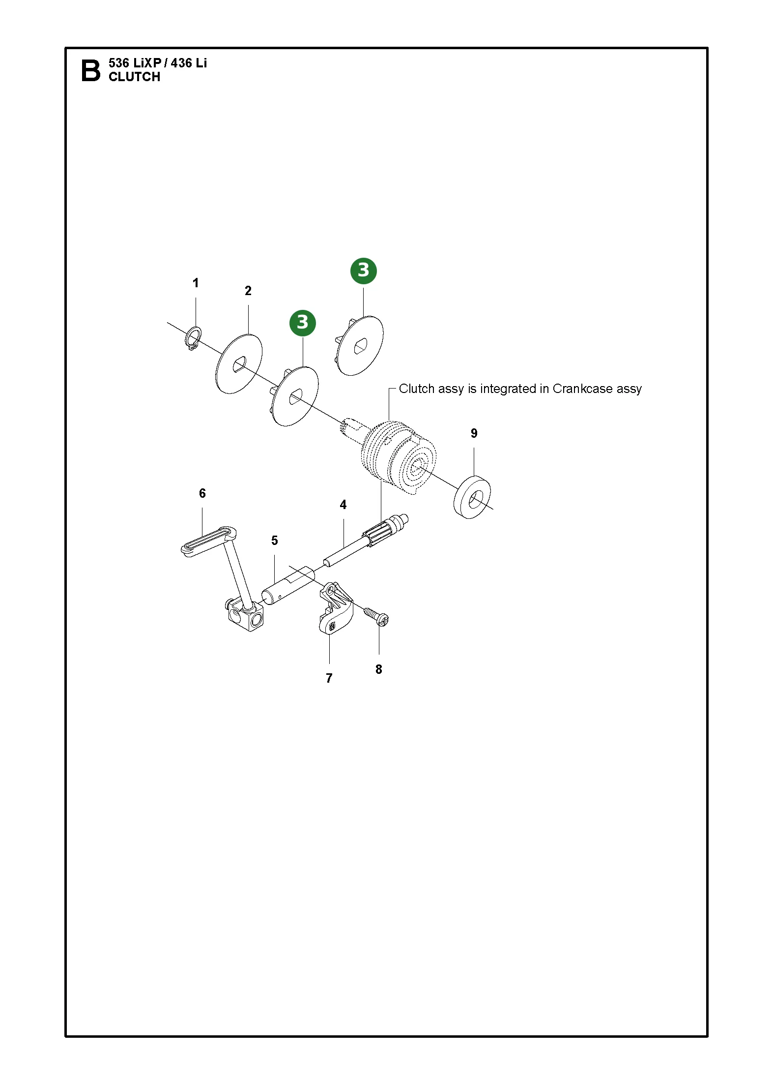 Kettenrad f&uuml;r Husqvarna Motors&auml;gen 436Li, 330i,...
