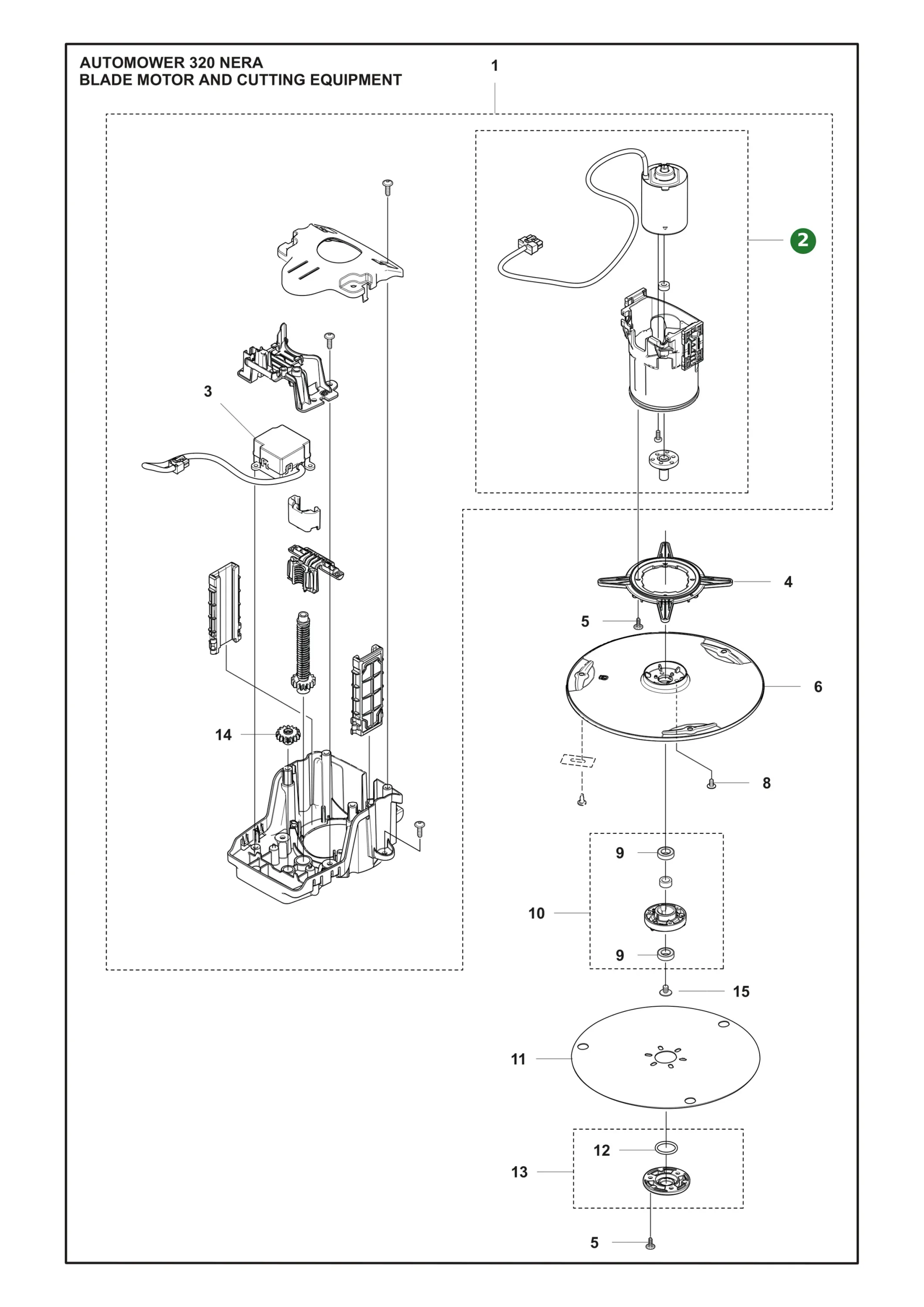 Original Husqvarna Messermotor Typ 152.3.1 f&uuml;r...