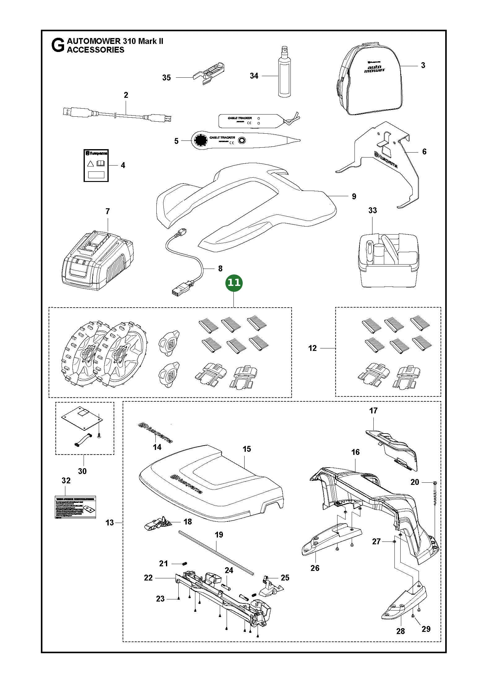 Husqvarna Offroad Kit f&uuml;r Automower 305, 405X, 415X,...