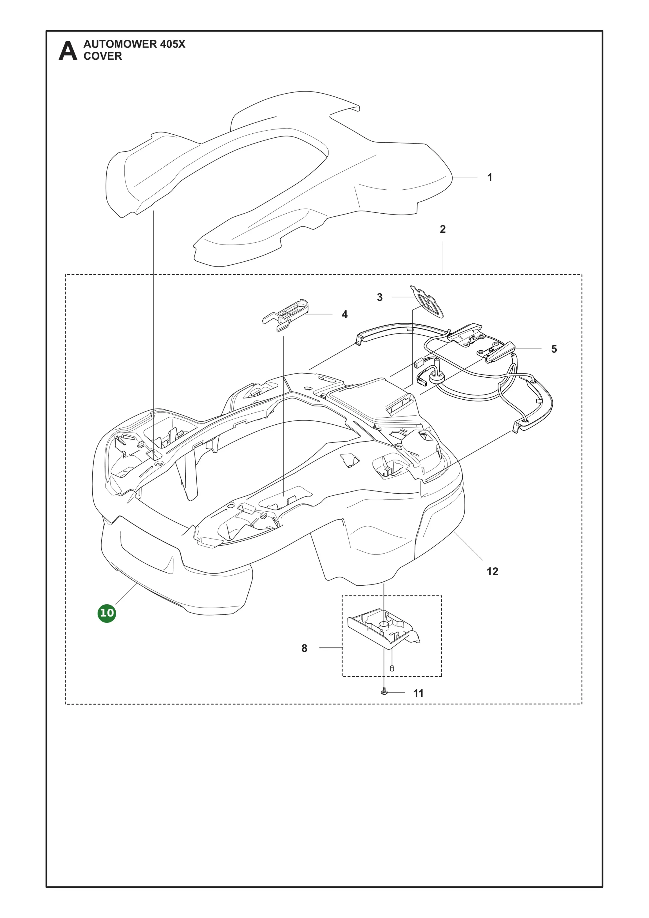 Stossf&auml;nger f&uuml;r Husqvarna Automower 405X, 415X