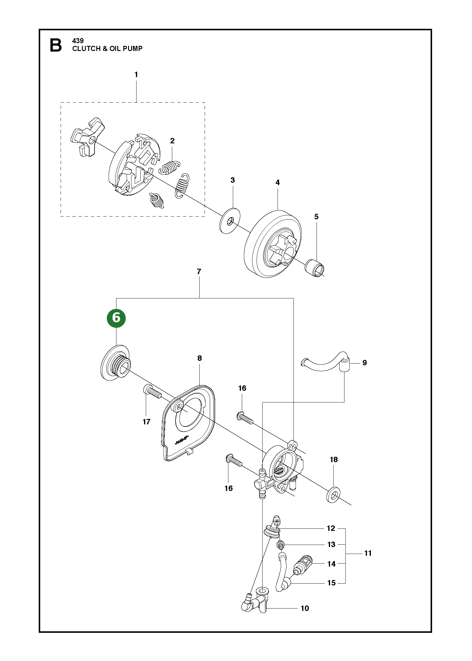Schneckengetriebe f&uuml;r Husqvarna Motors&auml;gen 439,...