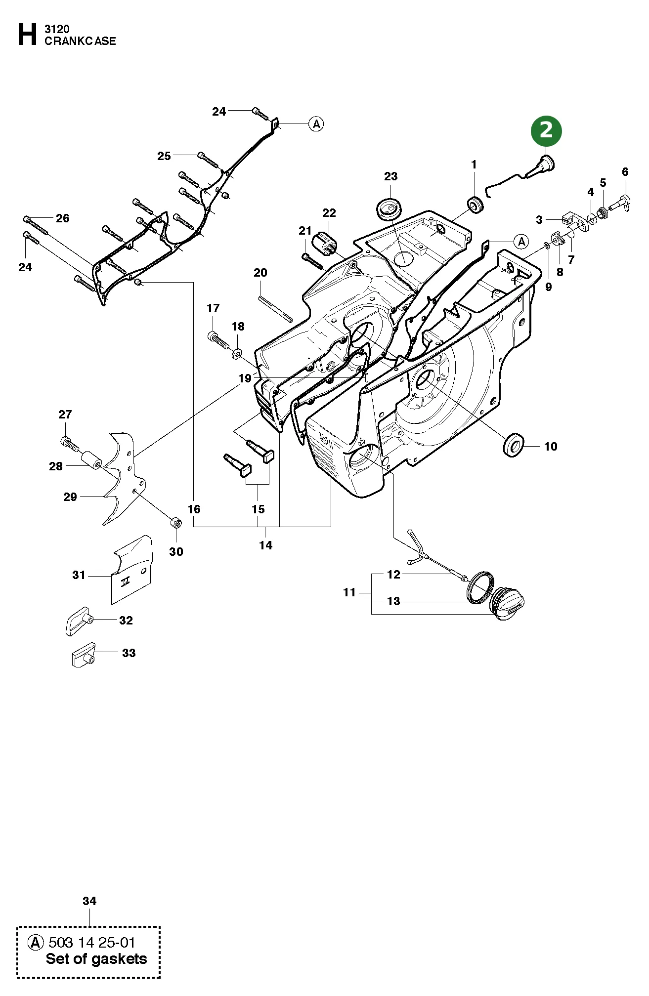Chokehebel Kpl. f&uuml;r Husqvarna Motors&auml;gen 3120,...
