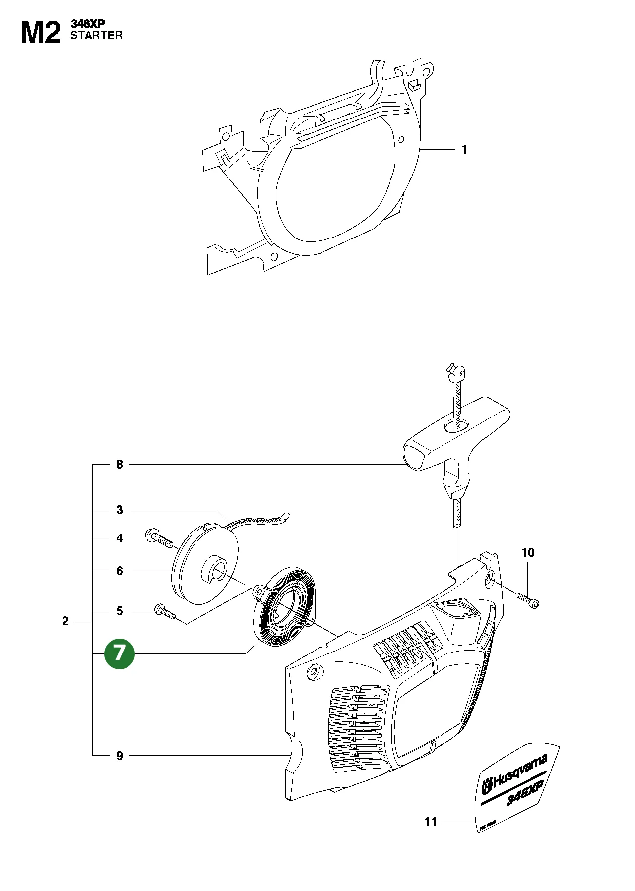 Federkassette Kpl. f&uuml;r Husqvarna Motors&auml;gen...