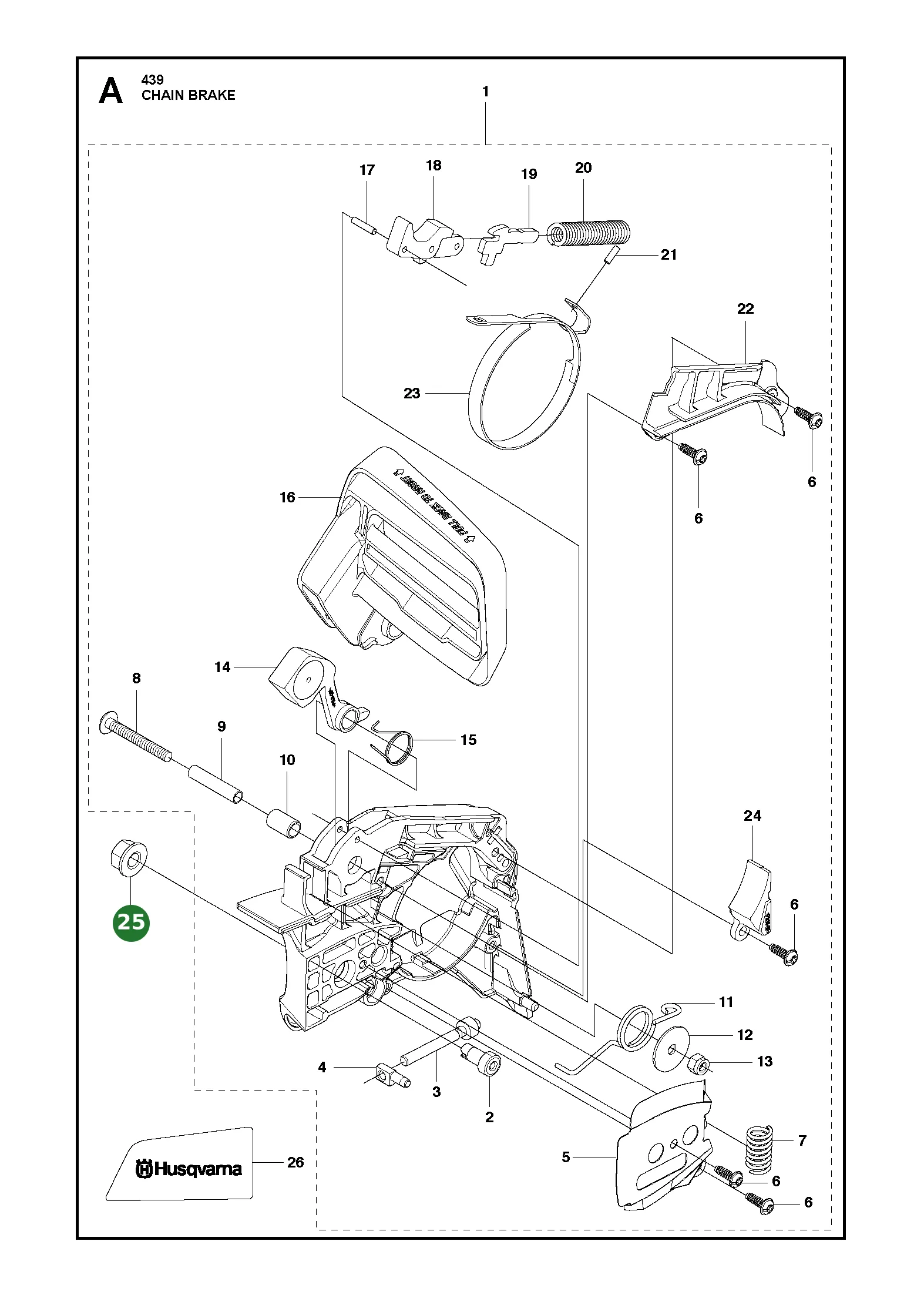 Nut f&uuml;r Husqvarna Motors&auml;gen 439, T435, 543 XP,...