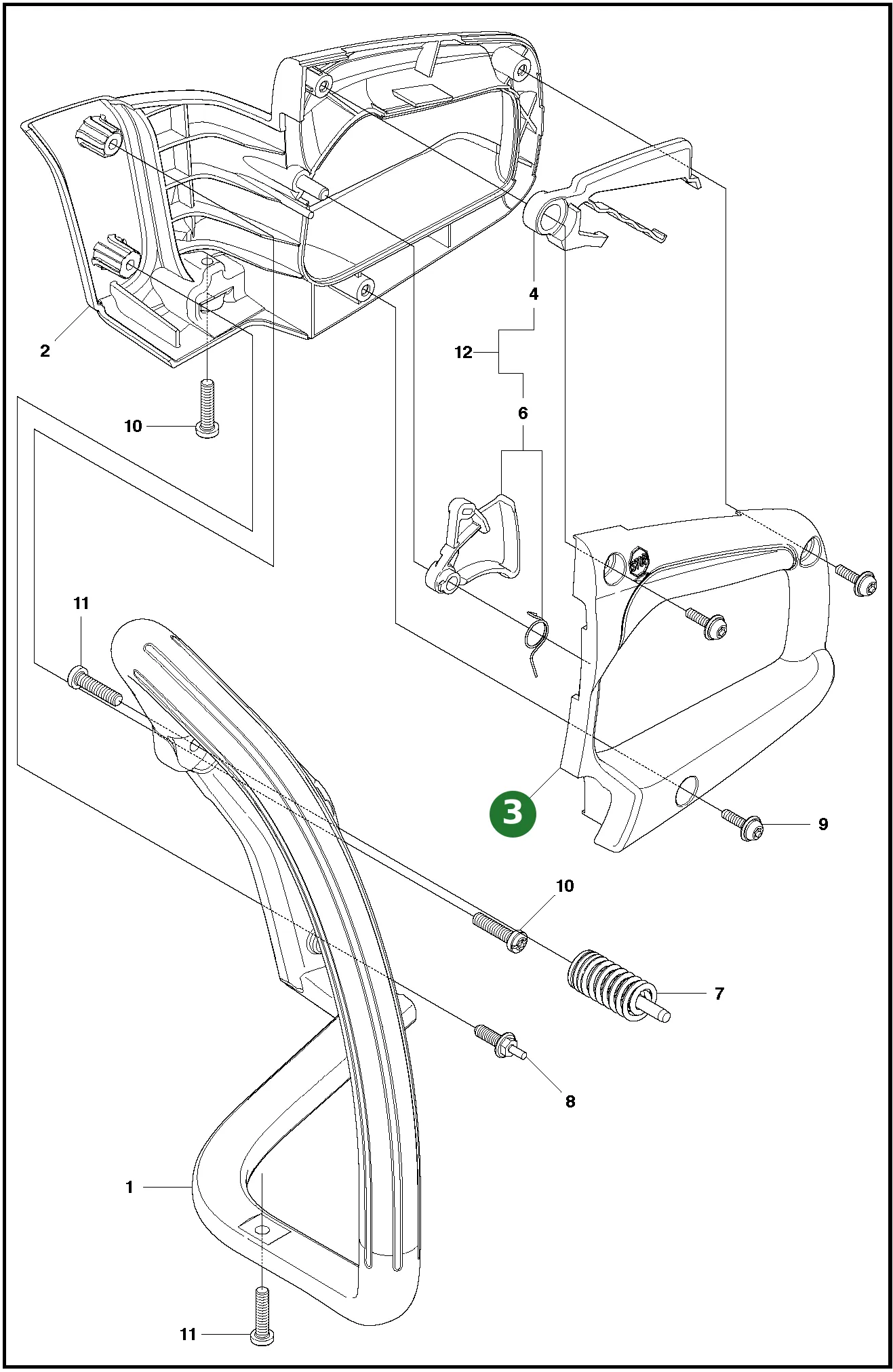 Rear Handle Cover 235/235e f&uuml;r Husqvarna...
