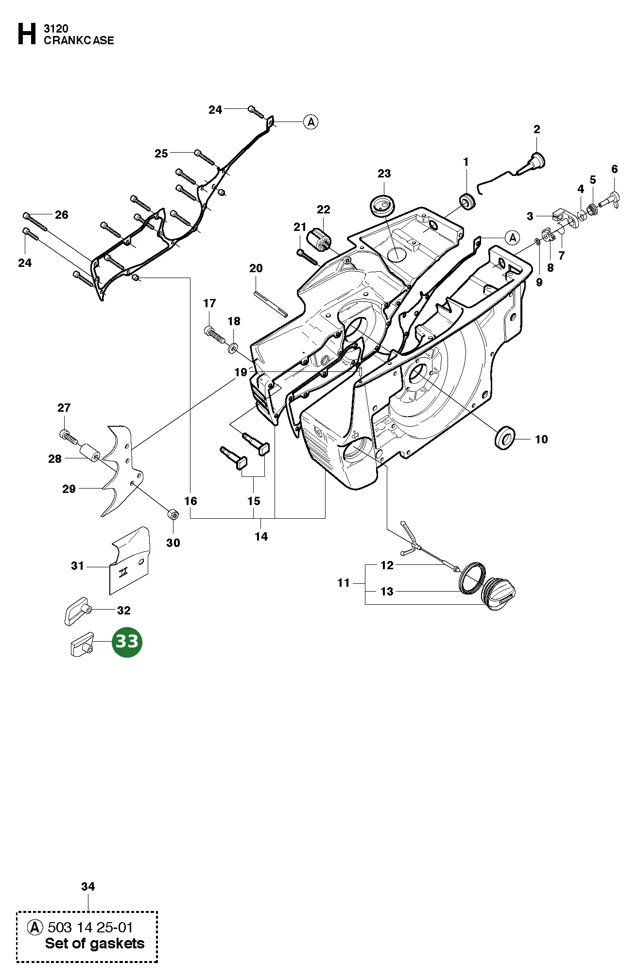 Kettenf&uuml;hrung f&uuml;r Husqvarna Motors&auml;gen...