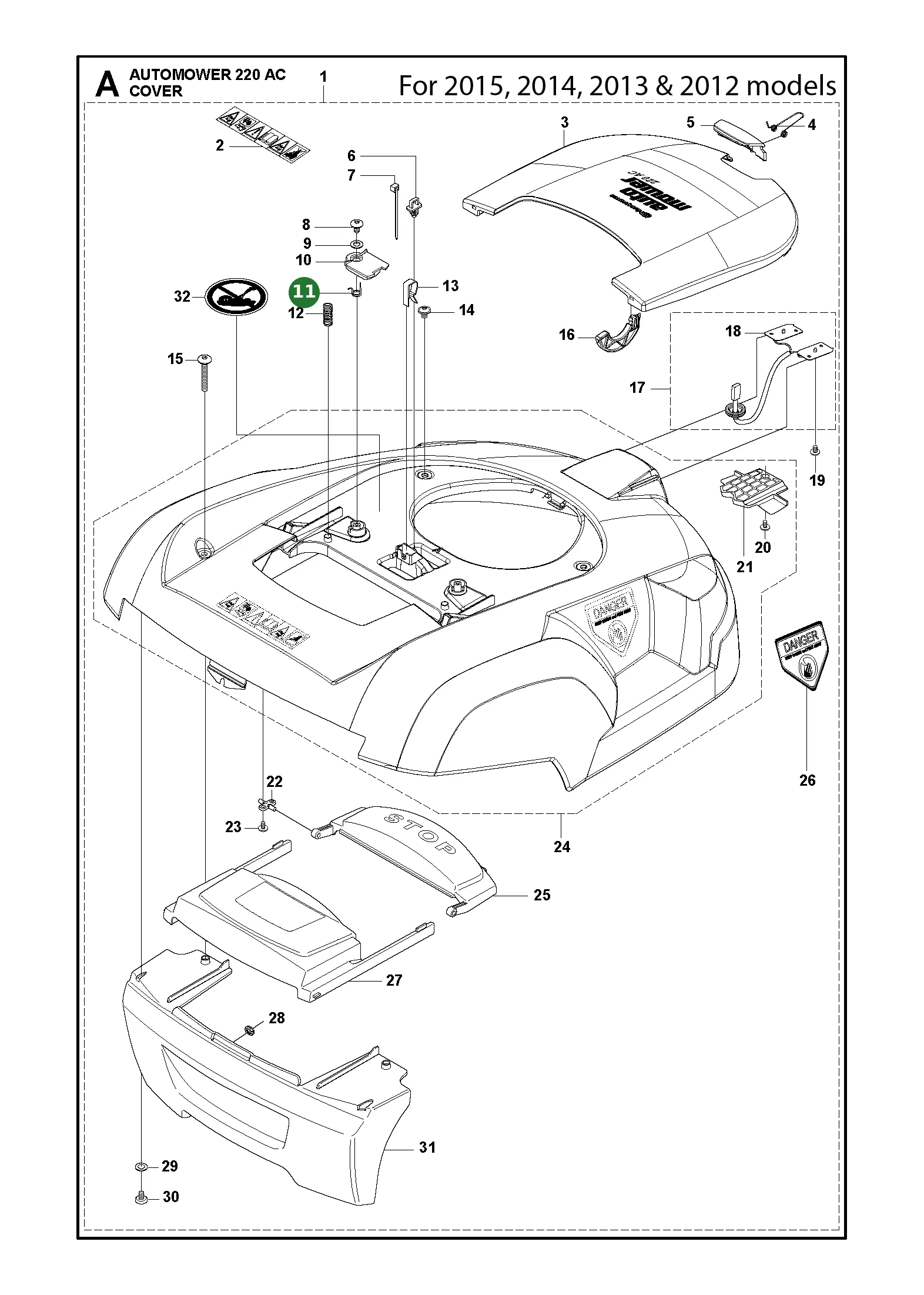 Position im Ersatzteilkatalog