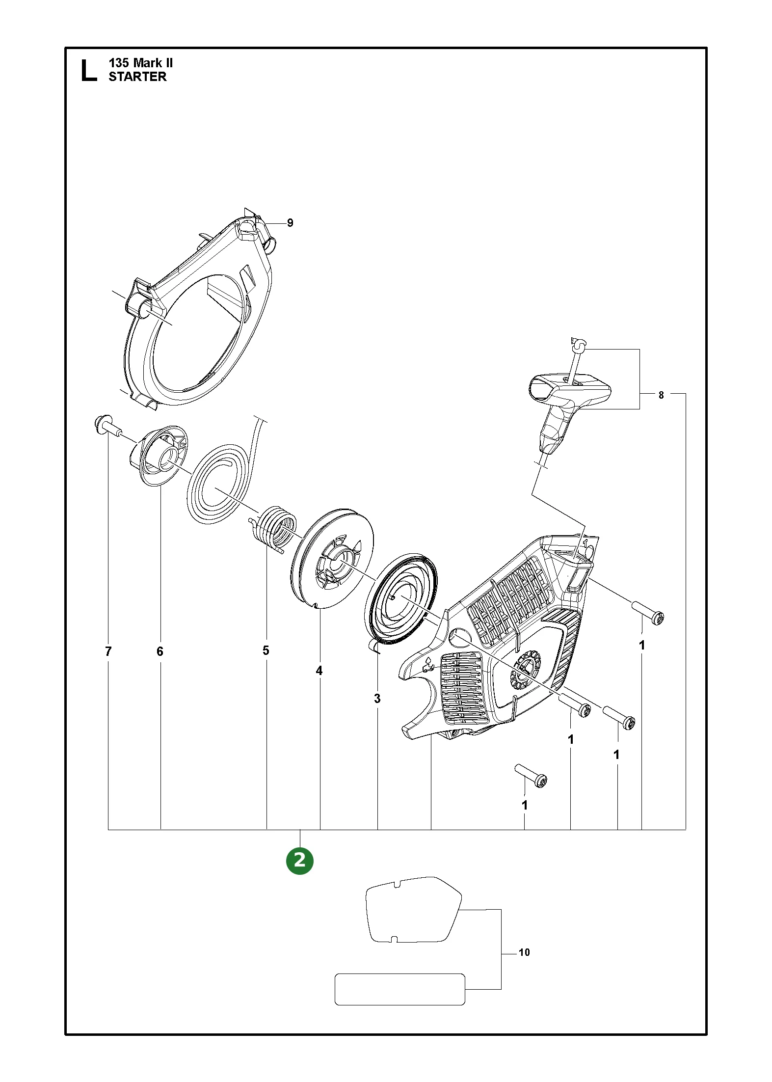 Startvorrichtung Kpl. f&uuml;r Husqvarna Motors&auml;gen...