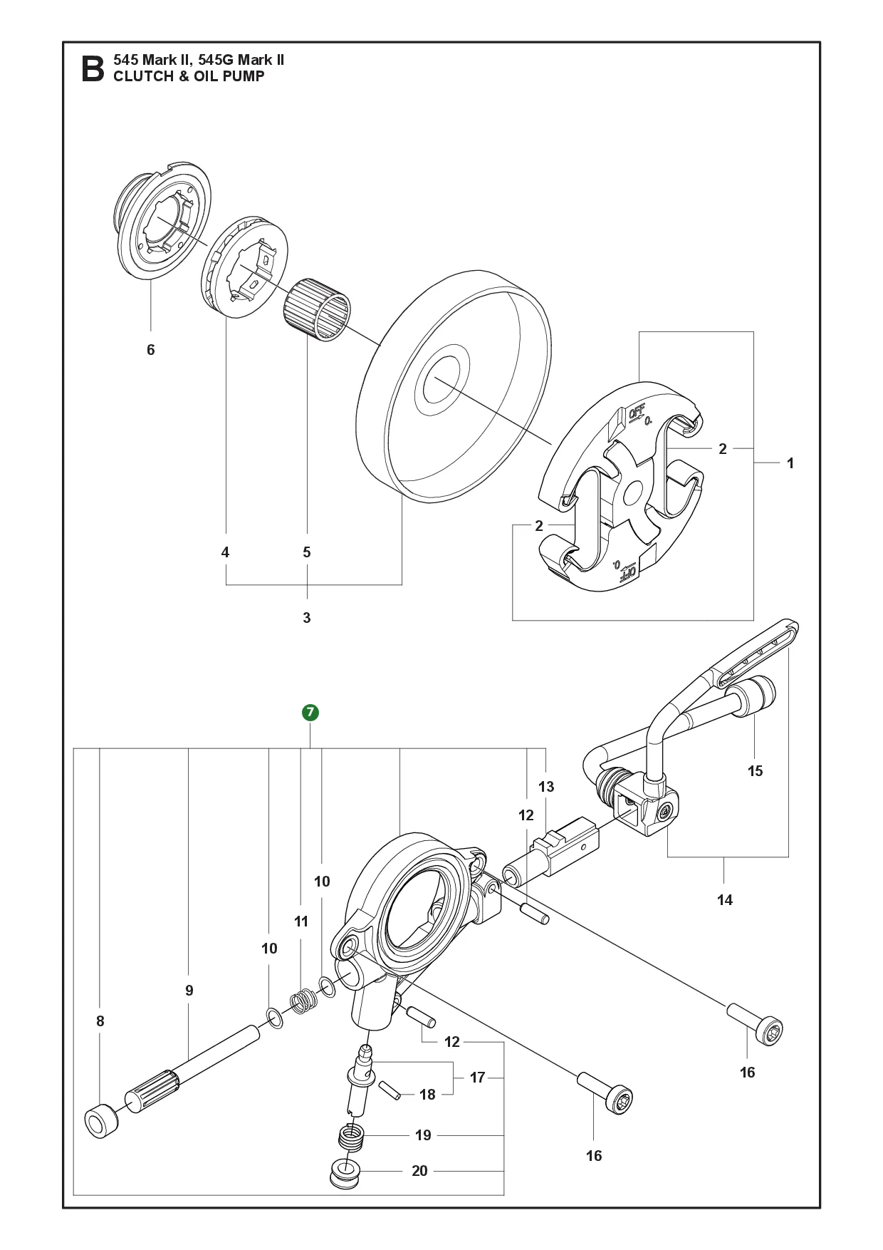 &Ouml;lpumpe Kpl. f&uuml;r Husqvarna Motors&auml;gen 545...