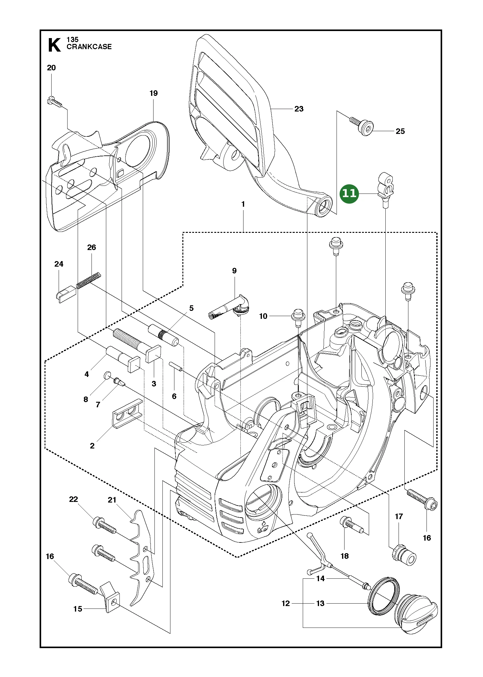 St&uuml;tze f&uuml;r Husqvarna Motors&auml;gen