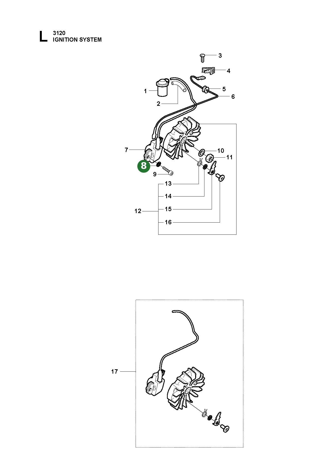 Scheibe f&uuml;r Husqvarna Motors&auml;gen 42, 61, 66,...