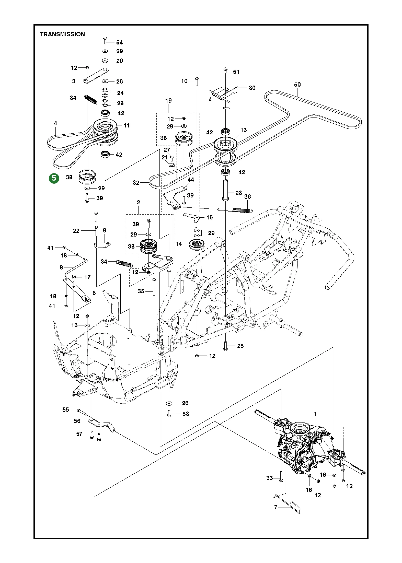 Riemen f&uuml;r Husqvarna Aufsitzrasenm&auml;her R 112C,...
