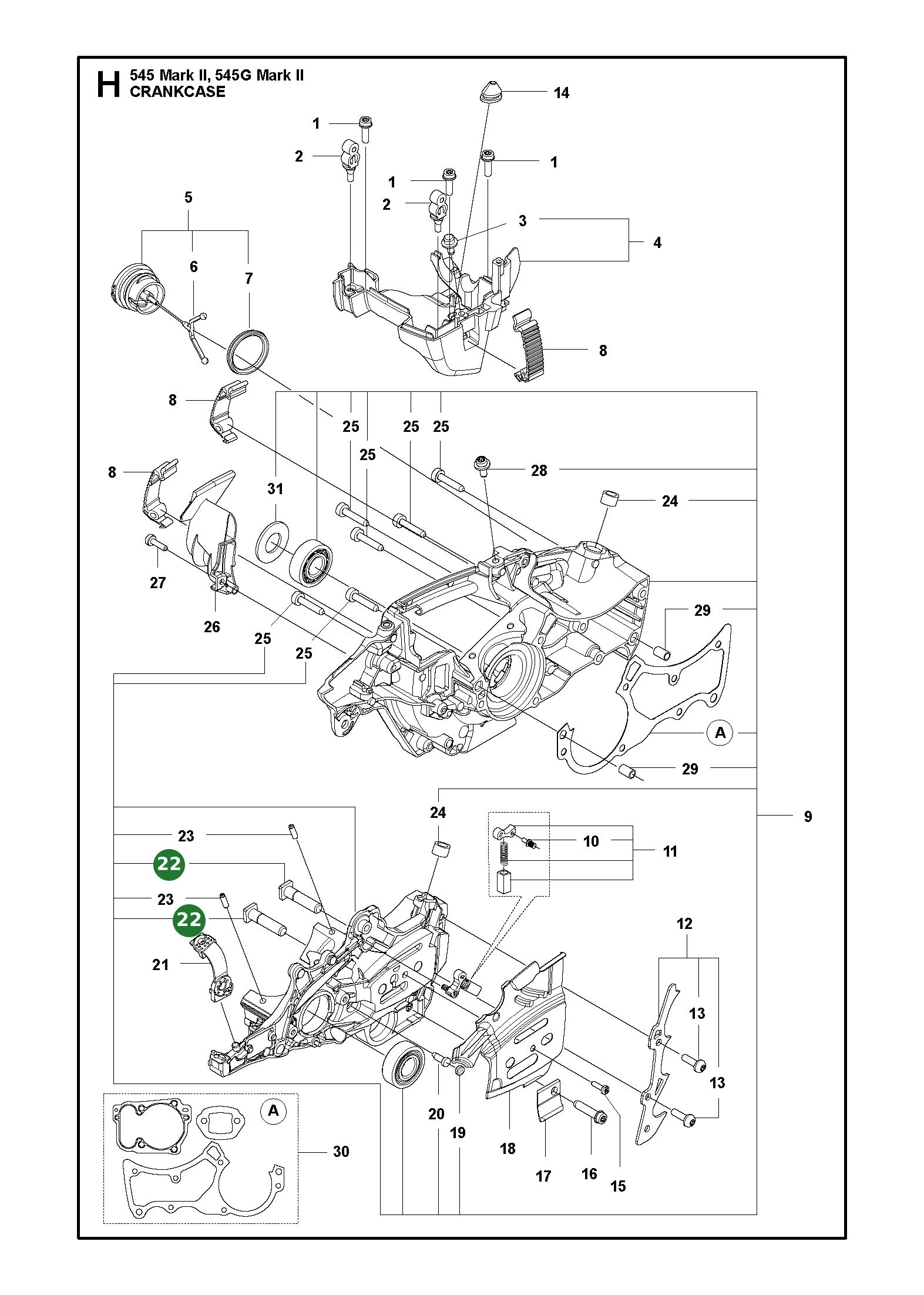 Schienenbolzen f&uuml;r Husqvarna Motors&auml;gen