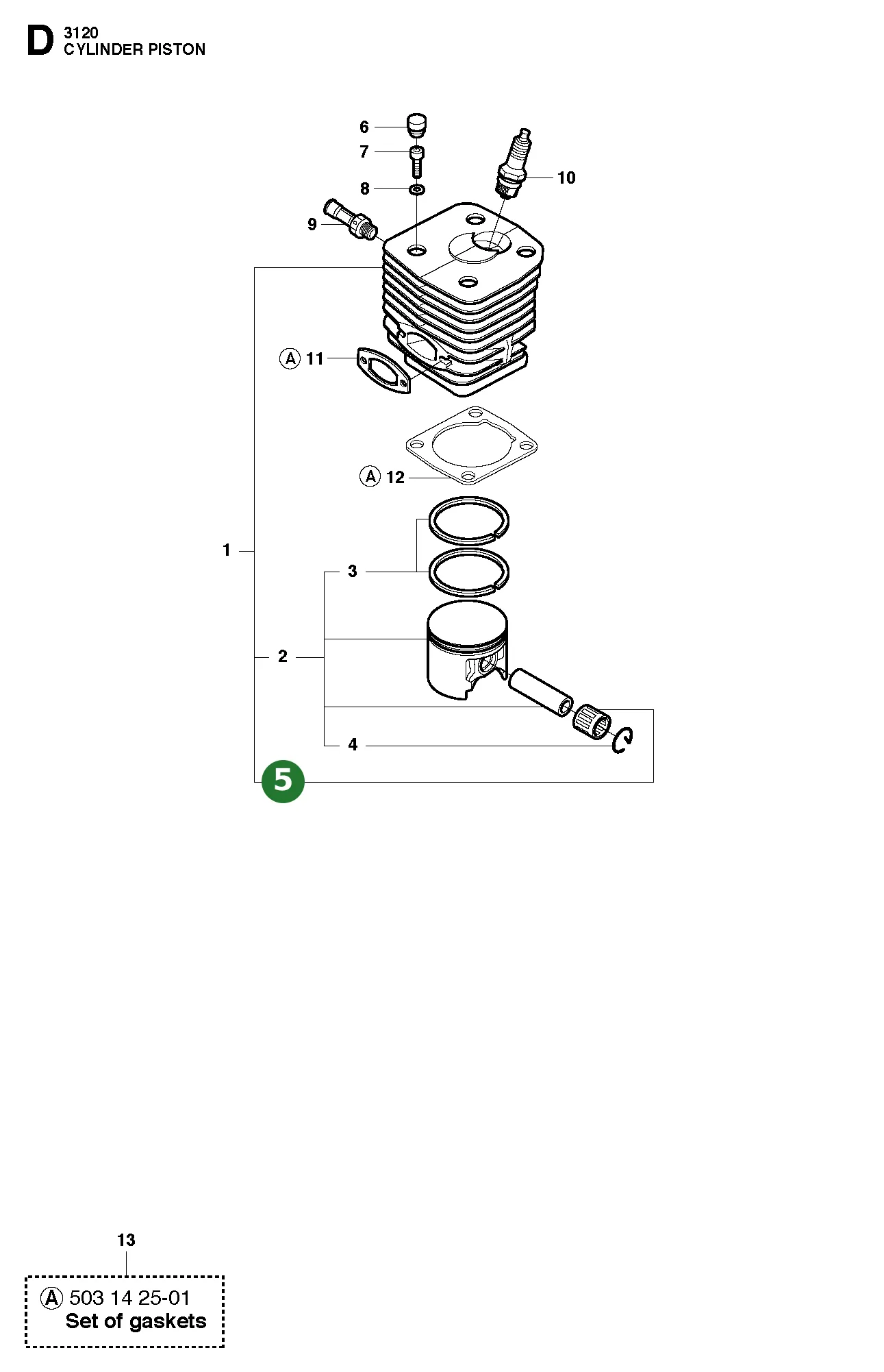 Nadelhalter f&uuml;r Husqvarna Motors&auml;gen 3120, 3120 XP