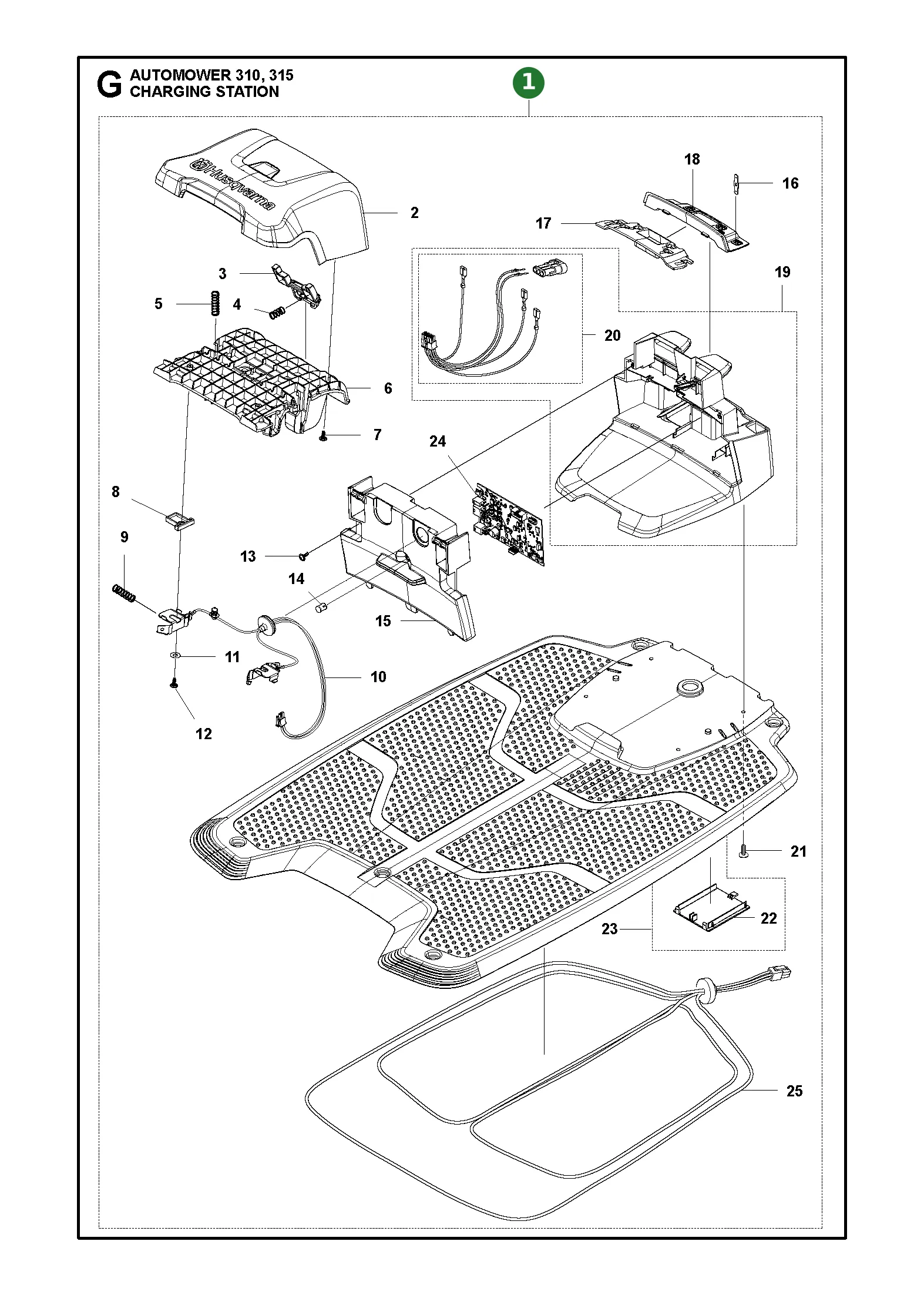 Husqvarna Ladestation f&uuml;r Automower 305 ab 2020 310...
