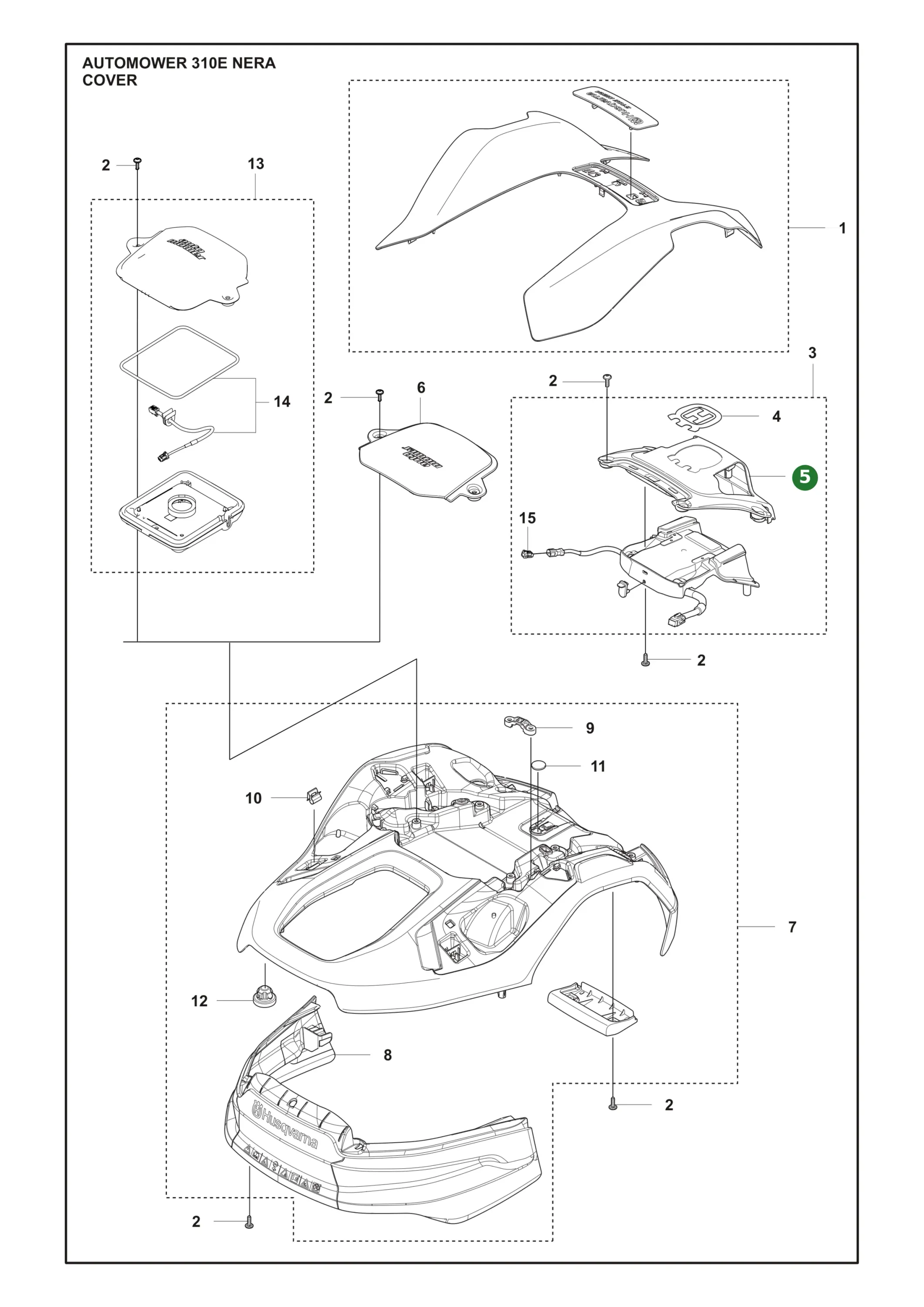Original Husqvarna Abdeckung Nasenmodul f&uuml;r...