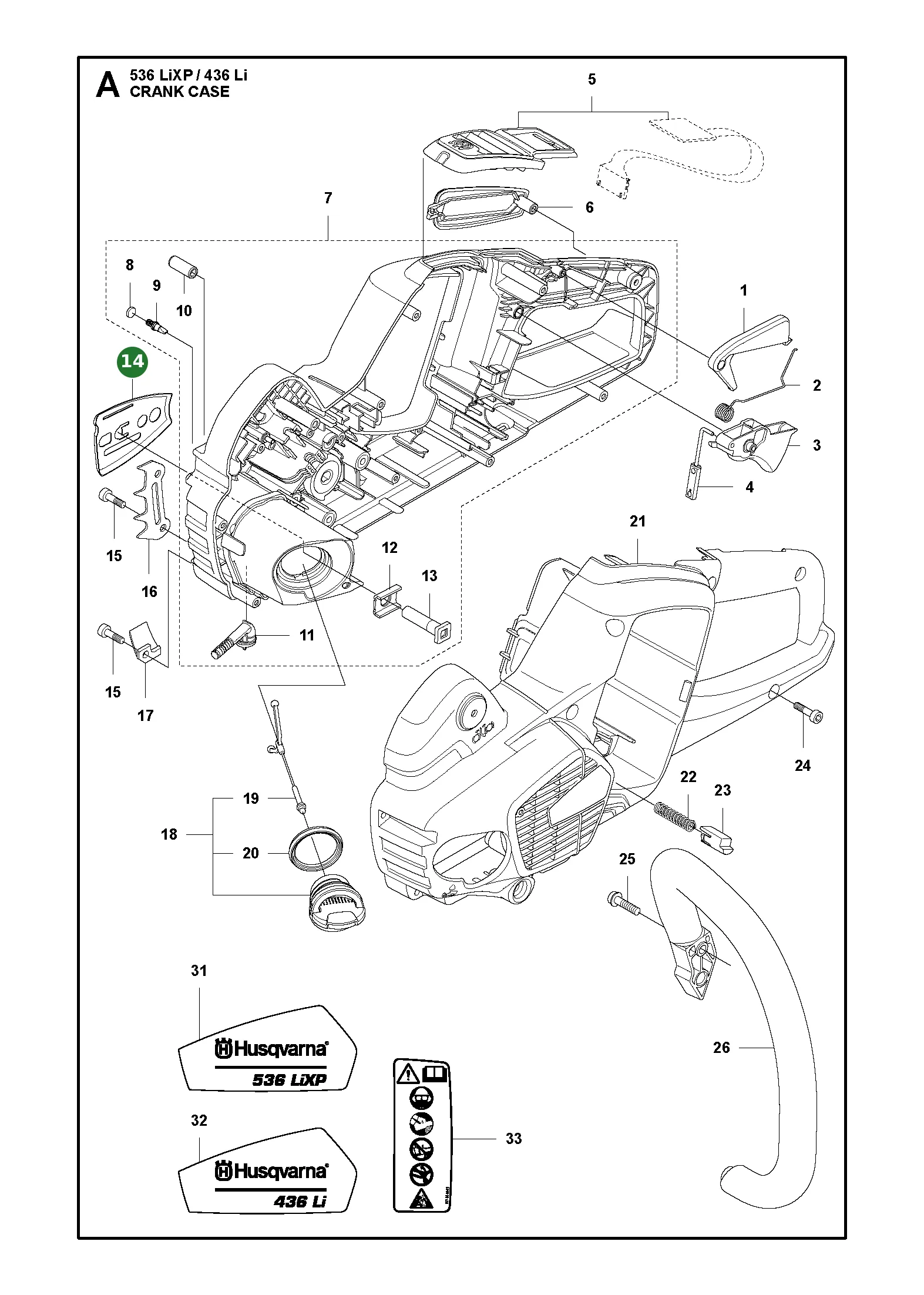 Kettenf&uuml;hrung f&uuml;r Husqvarna Motors&auml;gen...