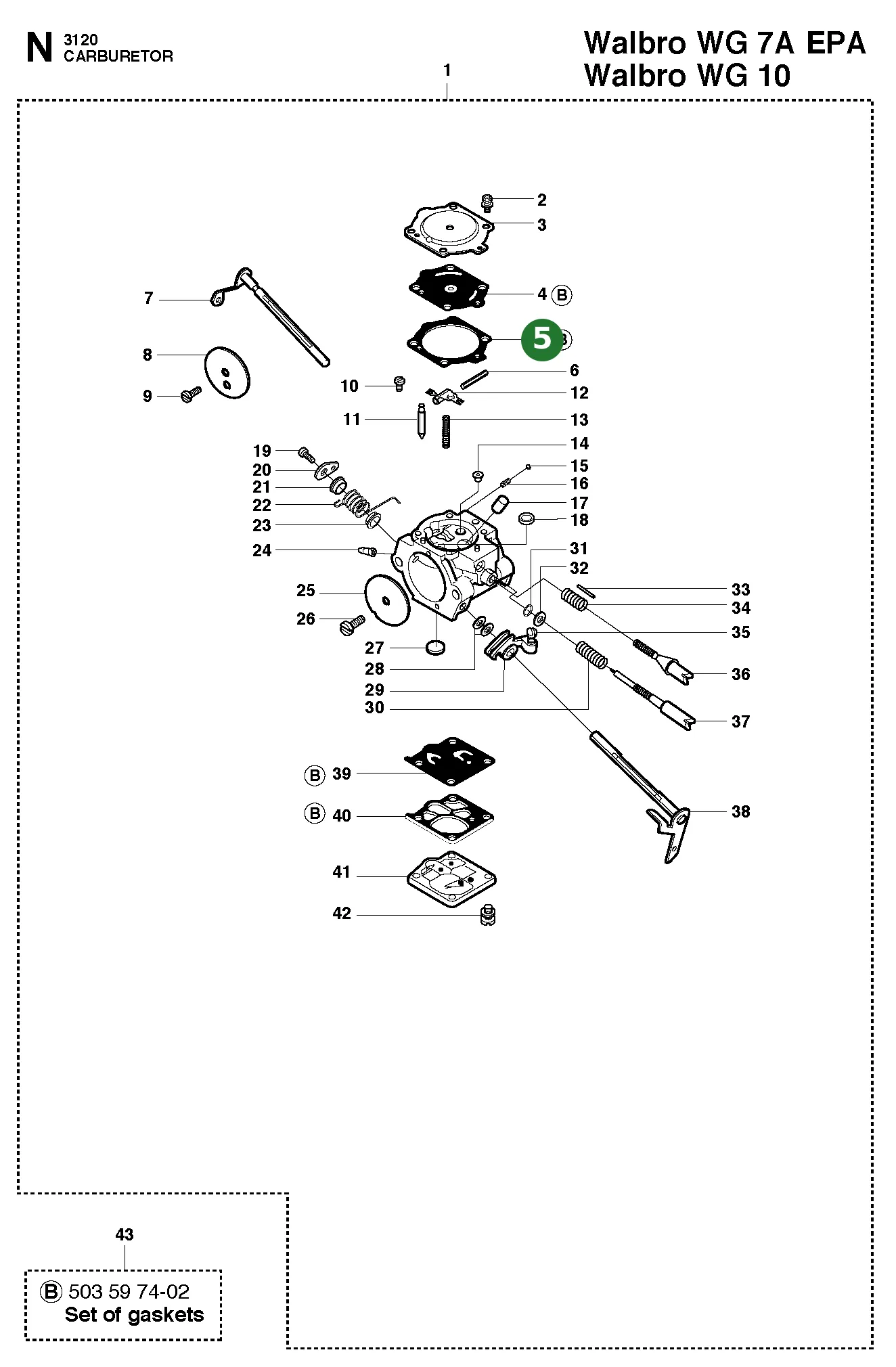 Dichtung f&uuml;r Husqvarna Motors&auml;gen