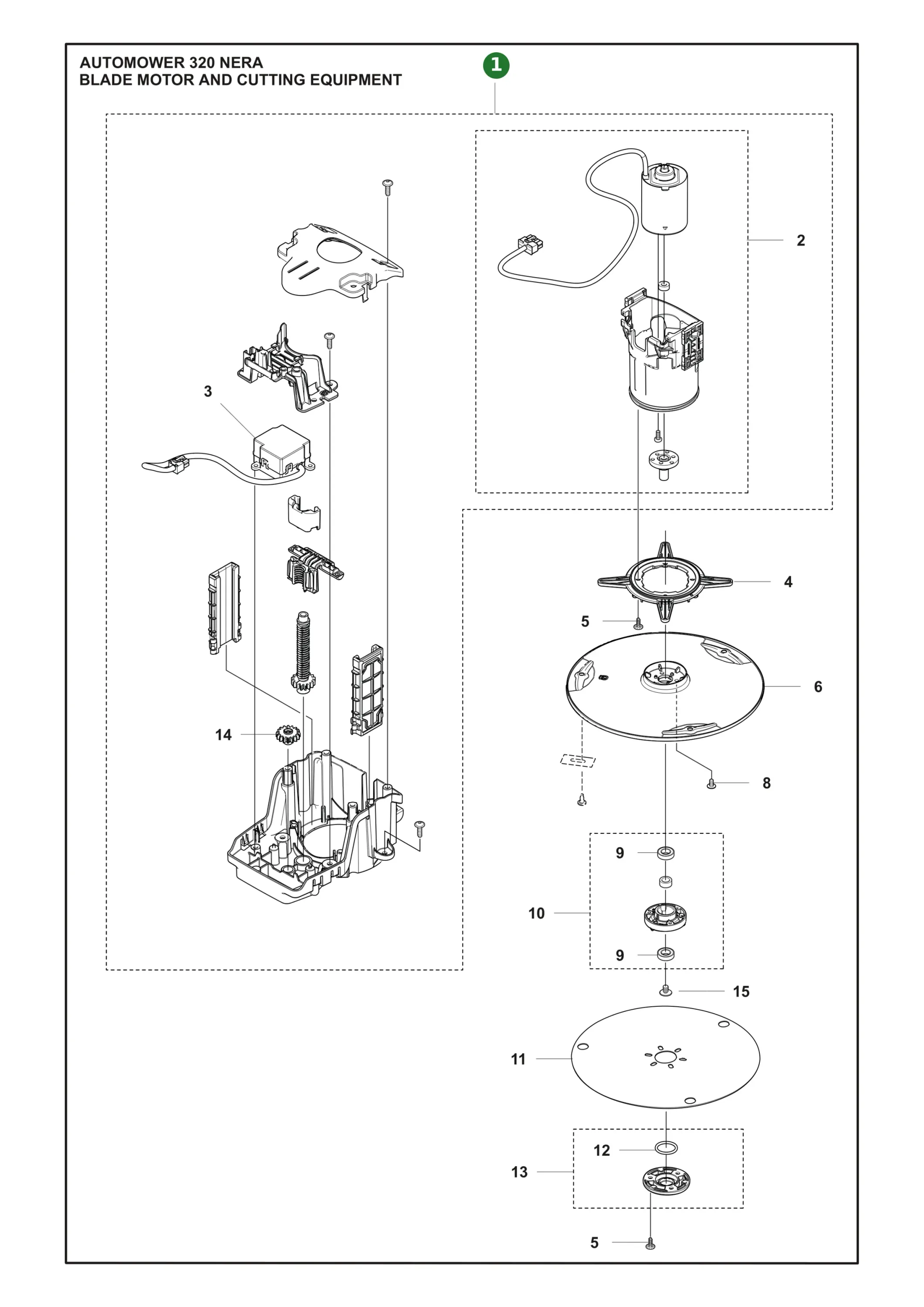 Original Husqvarna Schneidmodul f&uuml;r Automower 320...