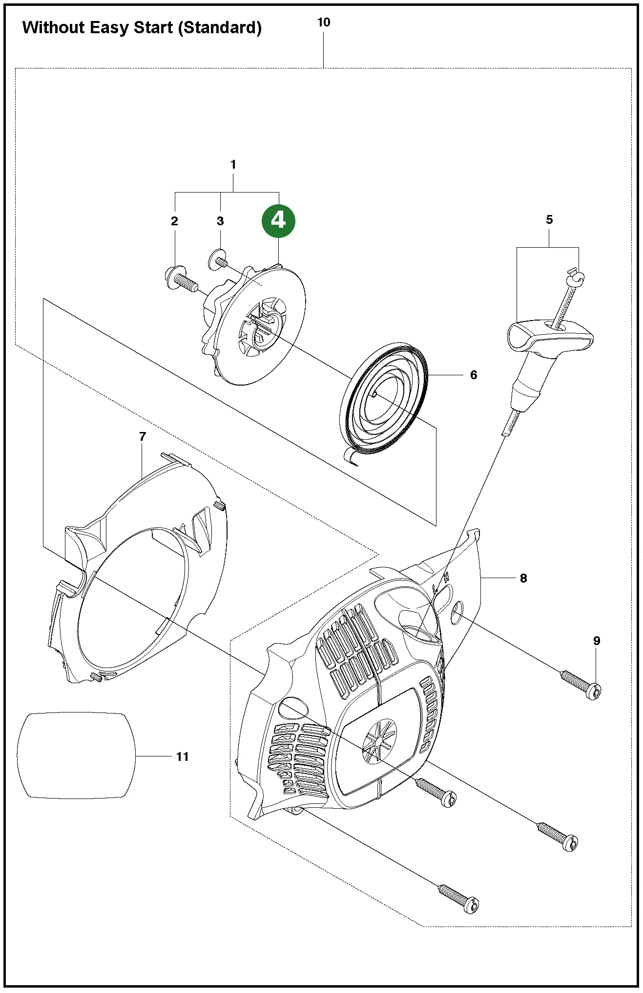 Seilrolle f&uuml;r Husqvarna Motors&auml;gen 230, 235,...