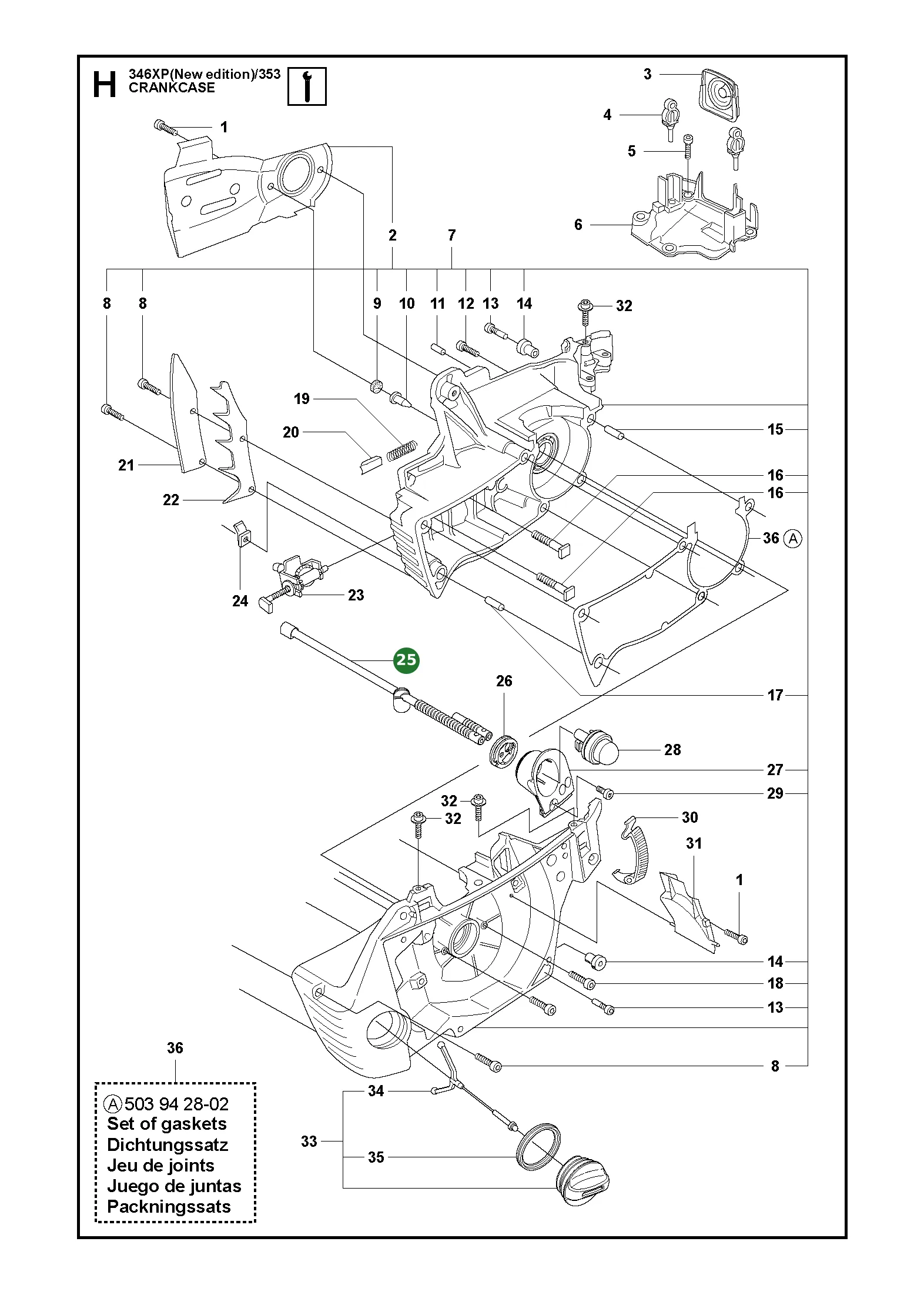 Schlauch f&uuml;r Husqvarna Motors&auml;gen 346 XP, 346...