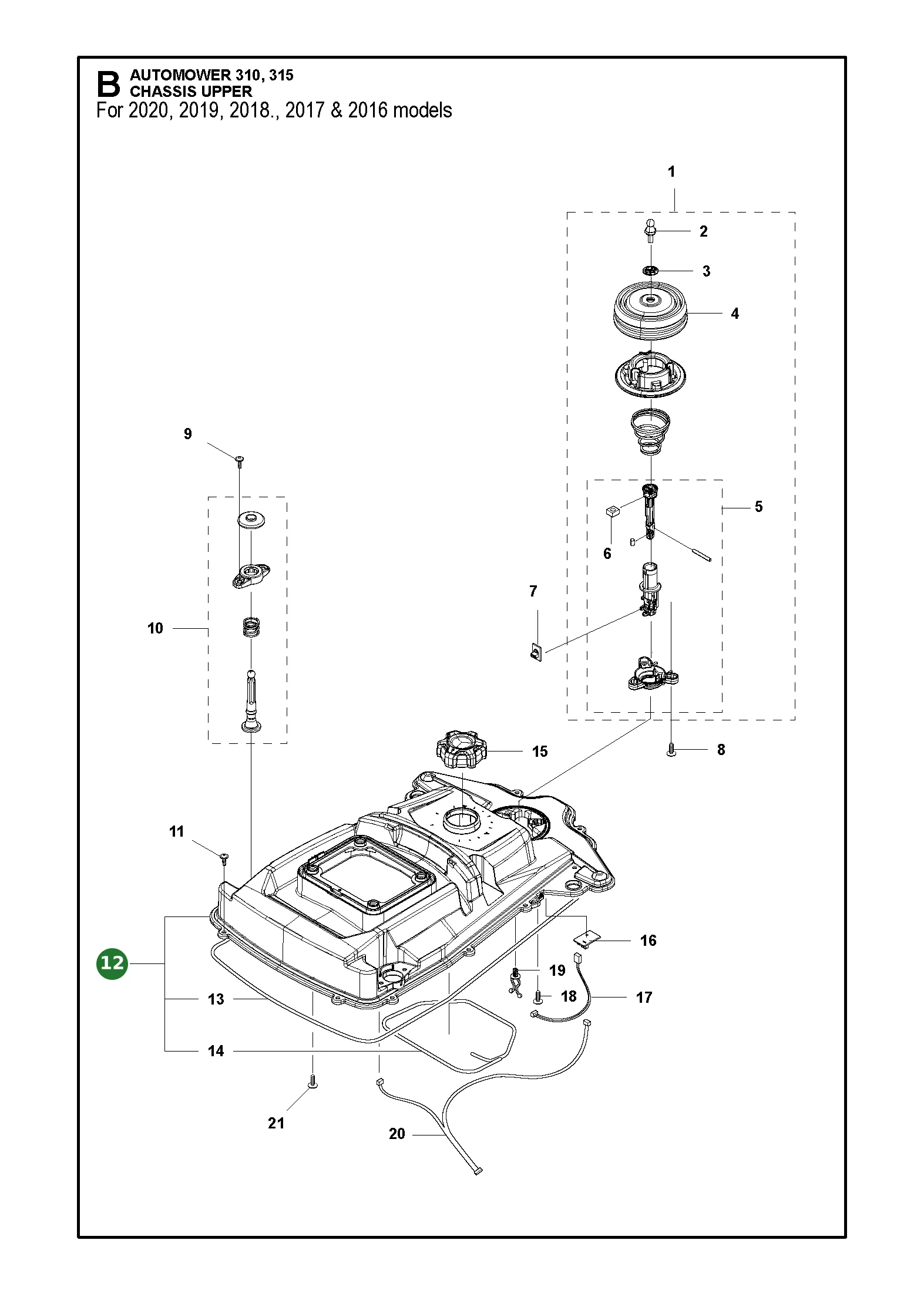 Chassis-kit f&uuml;r Gardena M&auml;hroboter SILENO,...