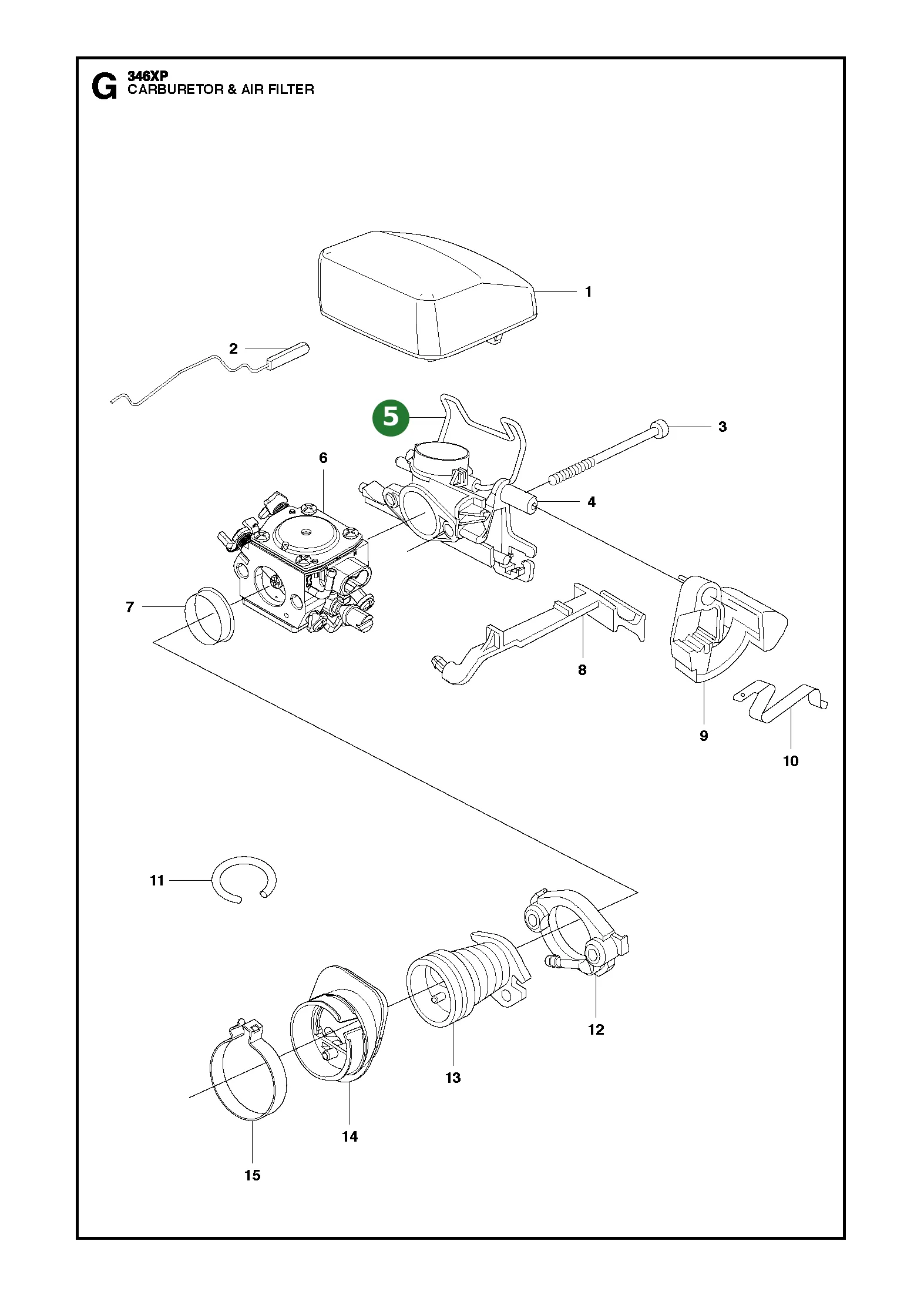 Klemme f&uuml;r Husqvarna Motors&auml;gen 346 XP, 346 XP...