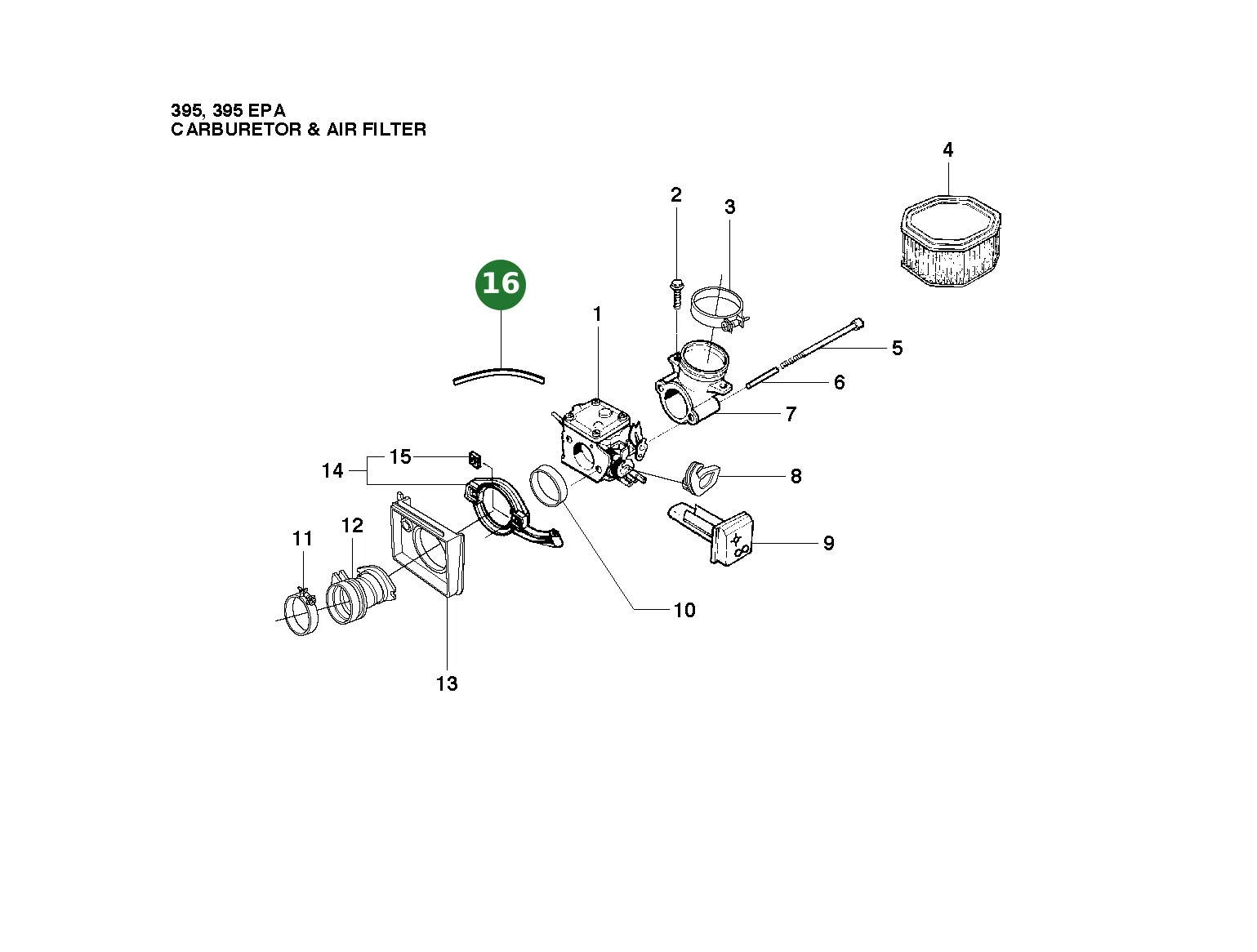 Impulsschlauch f&uuml;r Husqvarna Motors&auml;gen 395 XP,...
