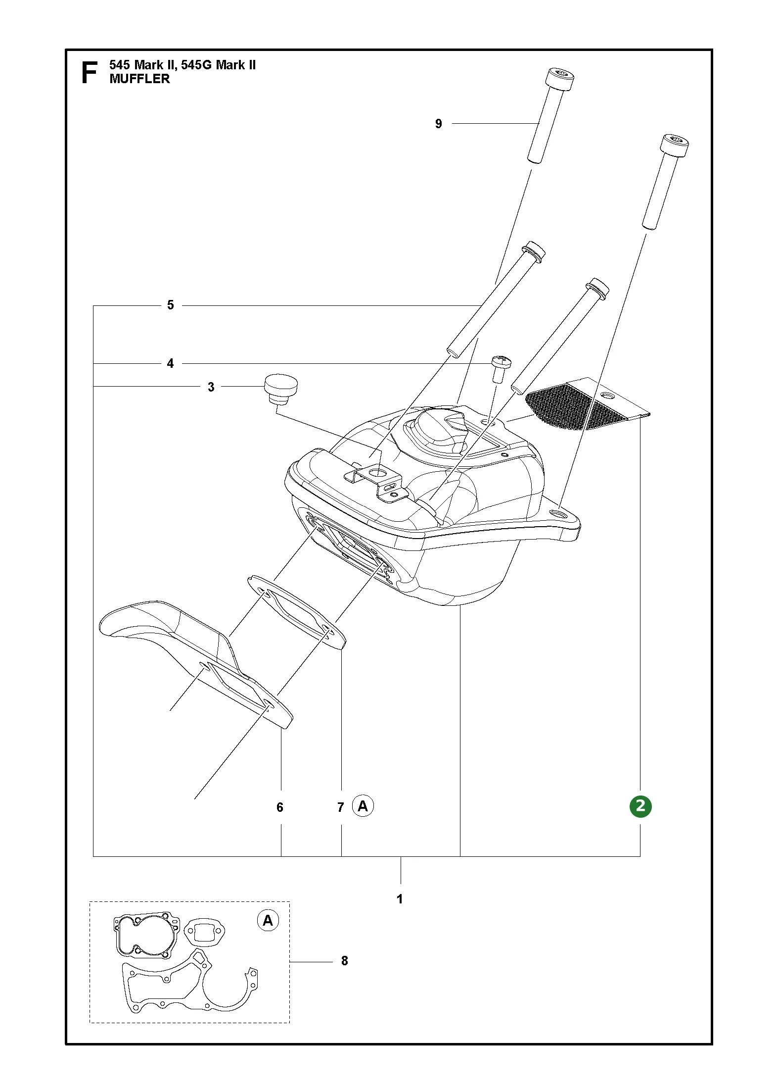 Funkenf&auml;nger f&uuml;r Husqvarna Motors&auml;gen 545...