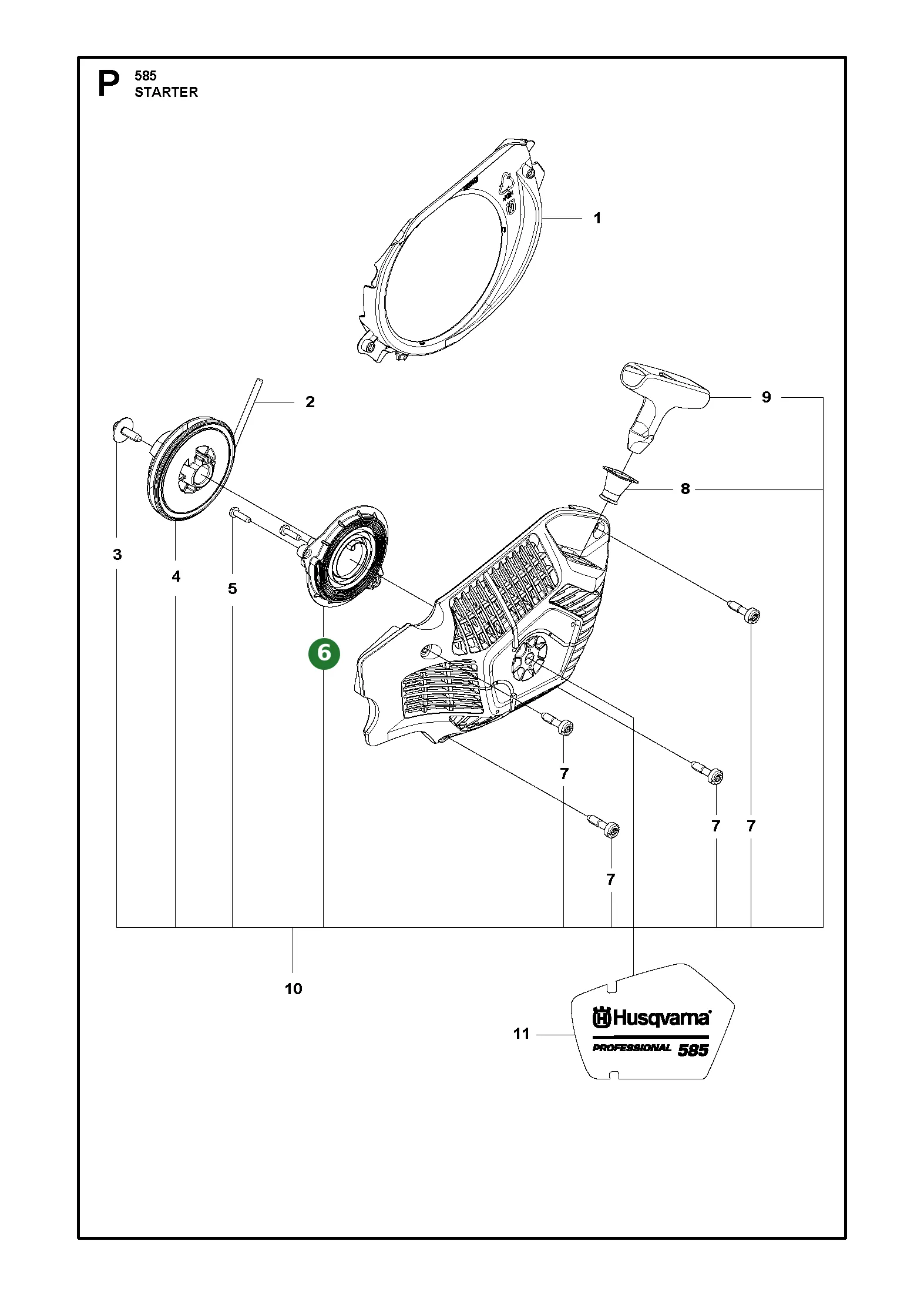 Federkassette Kpl. f&uuml;r Husqvarna Motors&auml;gen...