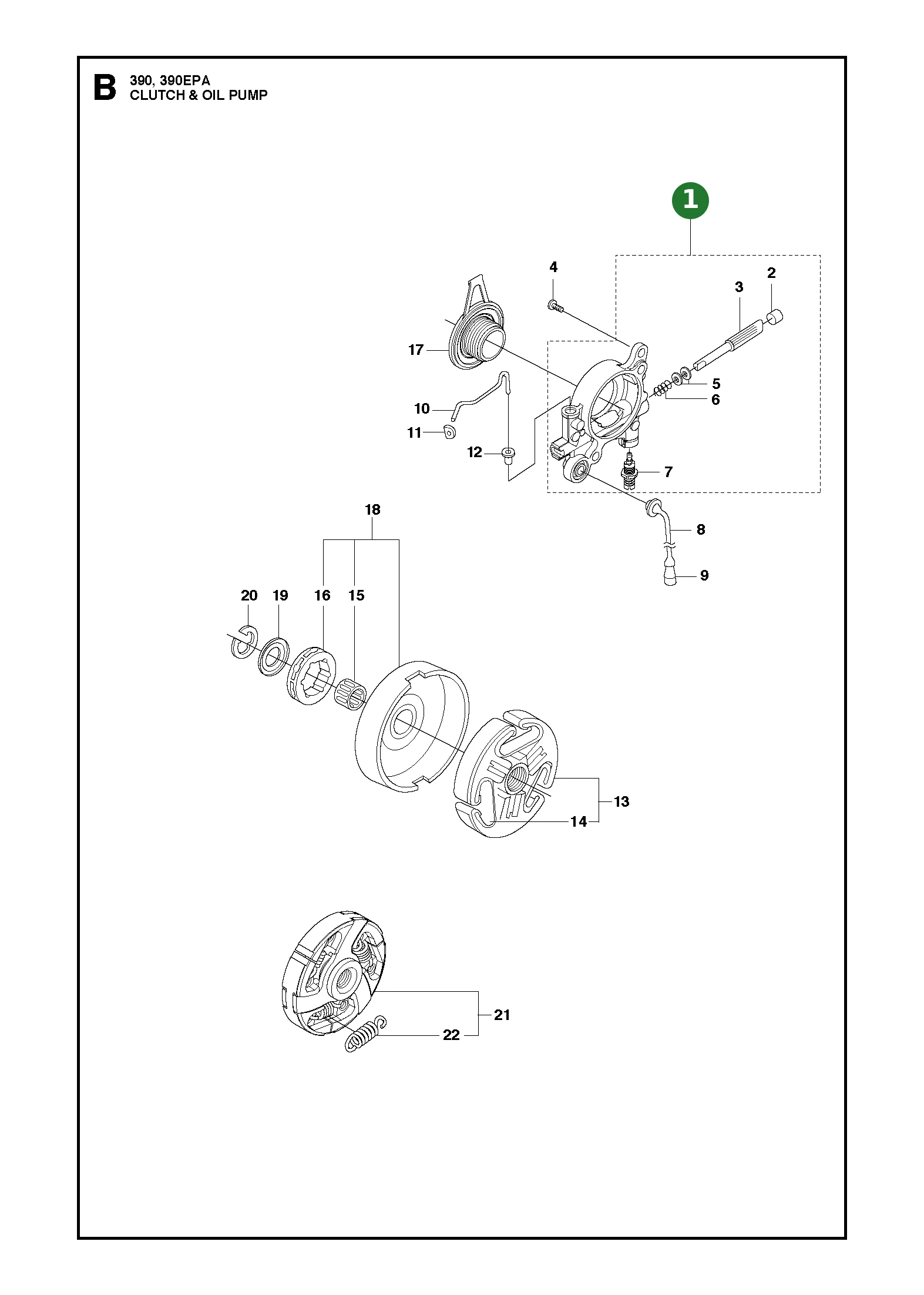 &Ouml;lpumpe Kpl. f&uuml;r Husqvarna Motors&auml;gen 385...