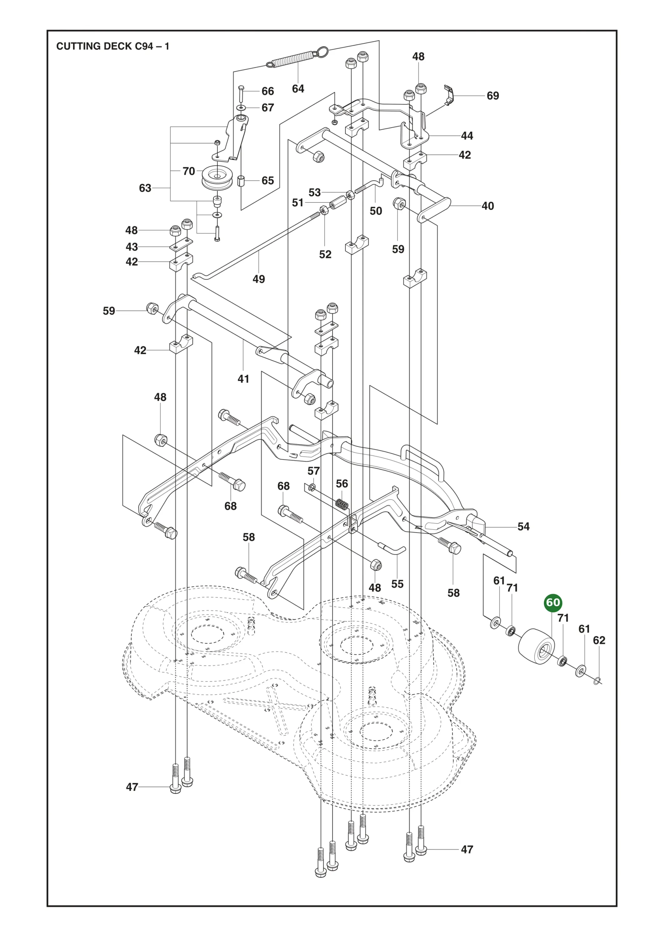 Rad Kpl. f&uuml;r Husqvarna Aufsitzrasenm&auml;her