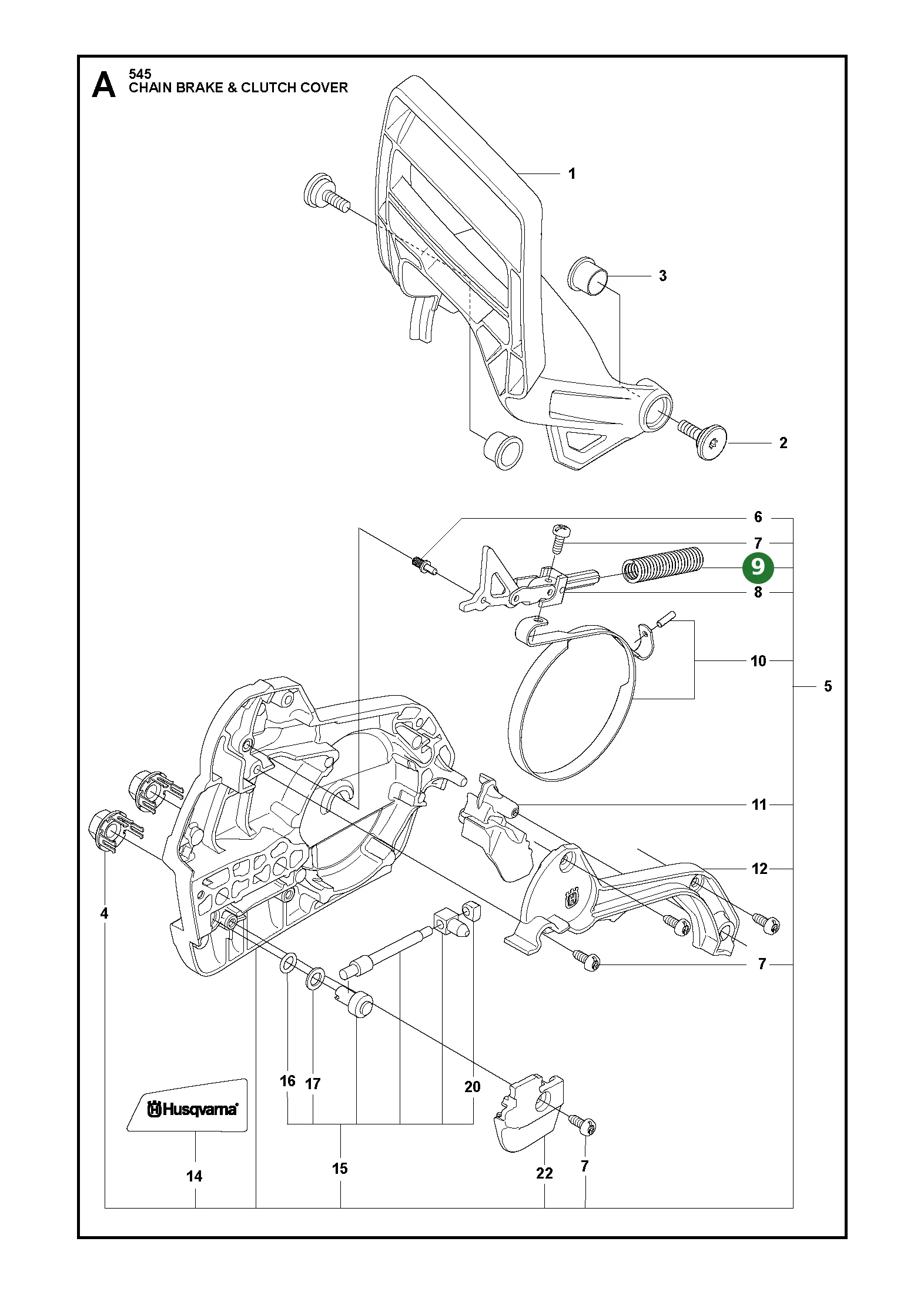 Bremsfeder f&uuml;r Husqvarna Motors&auml;gen