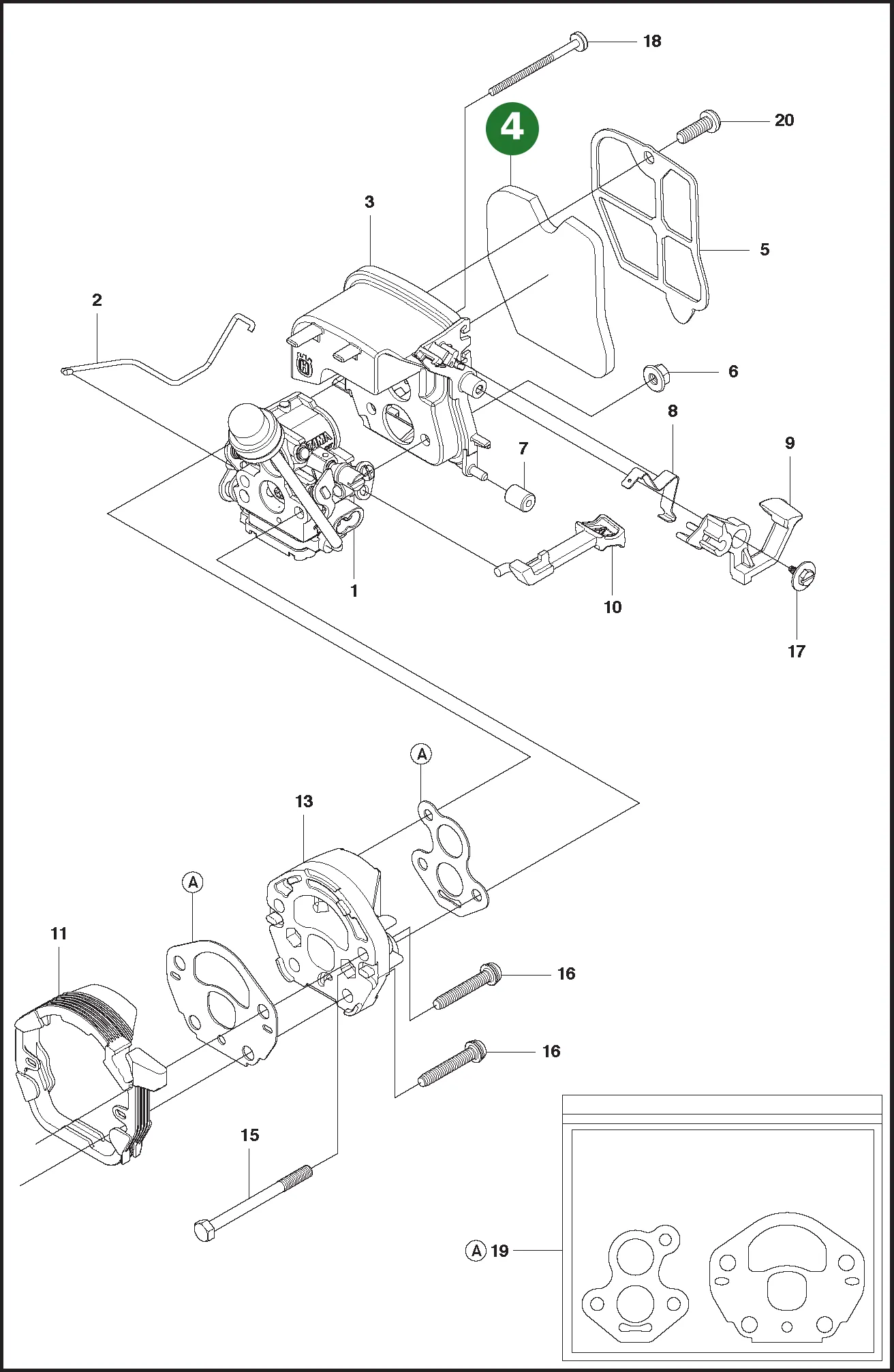 Luftfilter f&uuml;r Husqvarna Motors&auml;gen