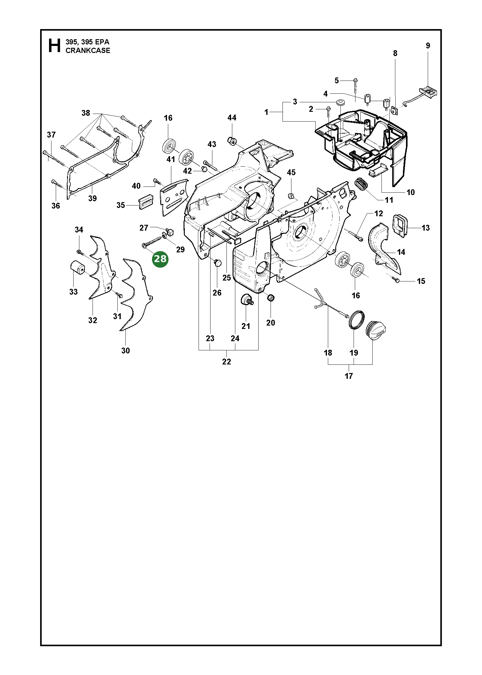 Schraube f&uuml;r Husqvarna Motors&auml;gen 394 XP, 395...