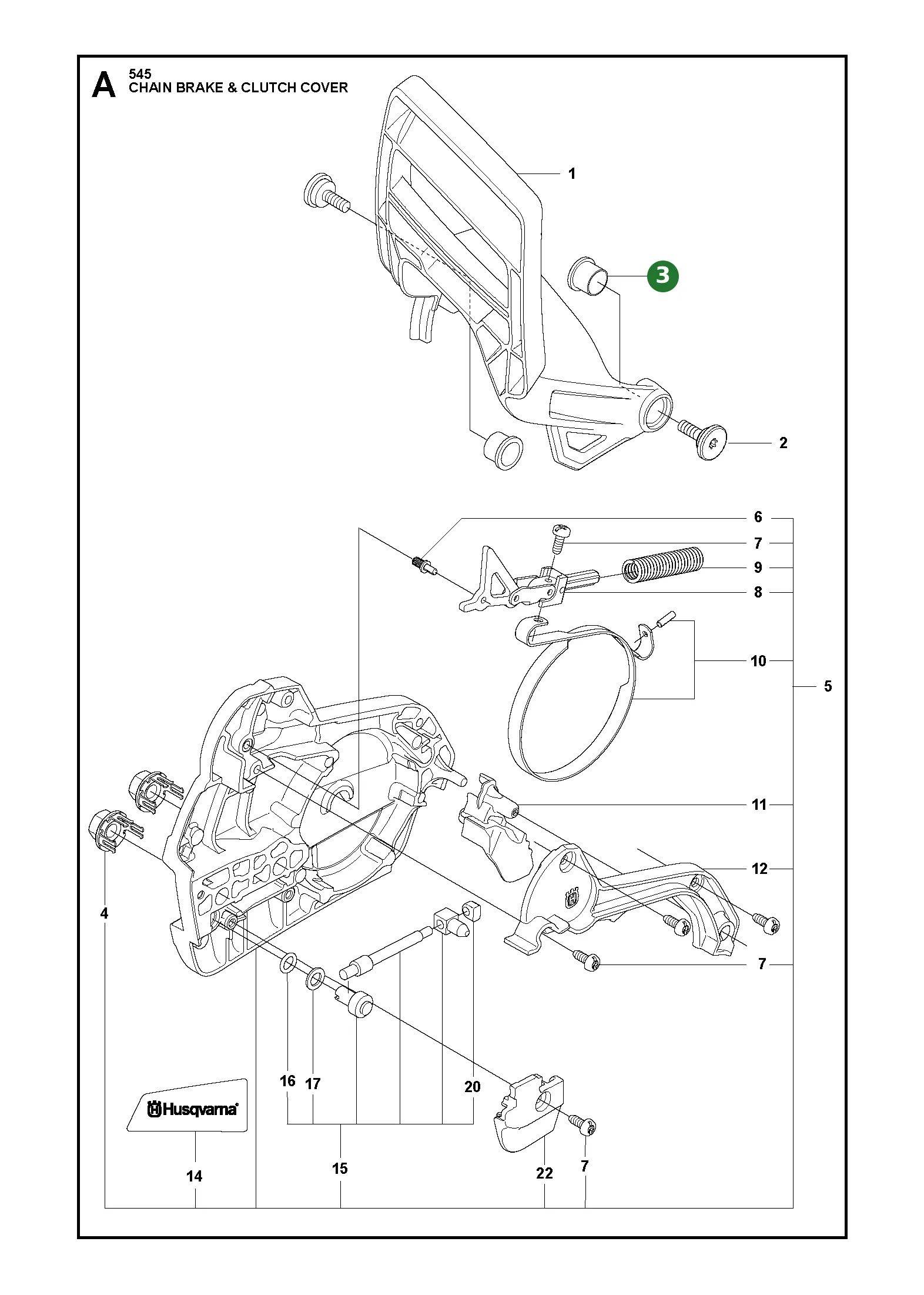 Bushing f&uuml;r Husqvarna Motors&auml;gen 545, 555, 556,...