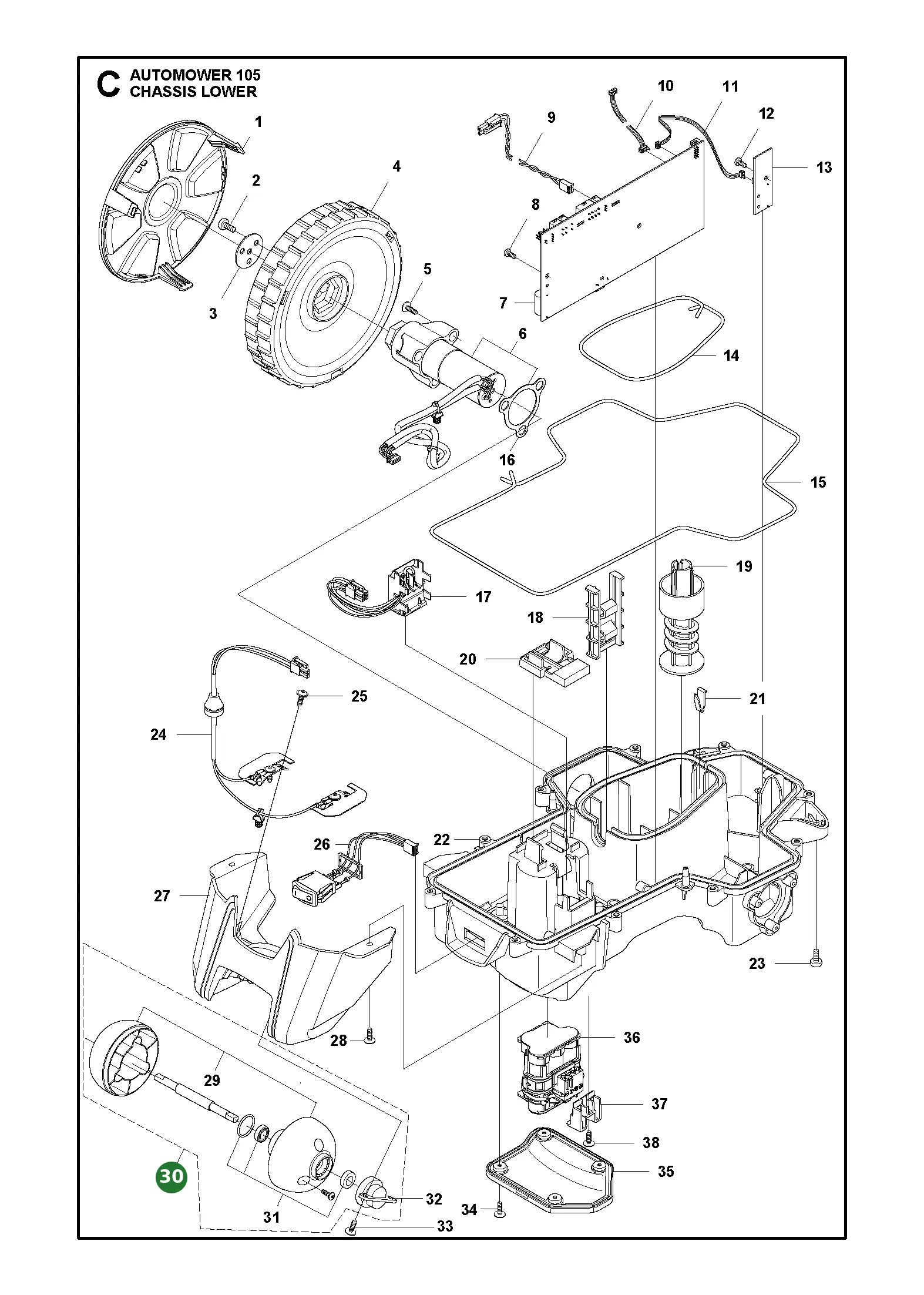 Husqvarna Hinterrad Kit f&uuml;r Automower 105 305 308