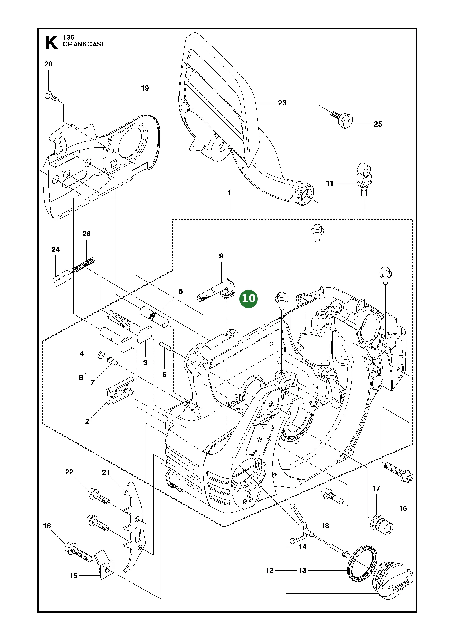F&uuml;hrungsstift f&uuml;r Husqvarna Motors&auml;gen