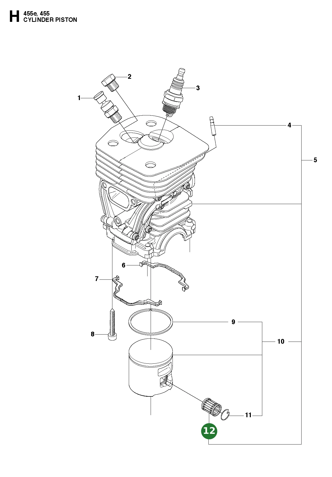 Nadellager f&uuml;r Husqvarna Motors&auml;gen 254, 257,...