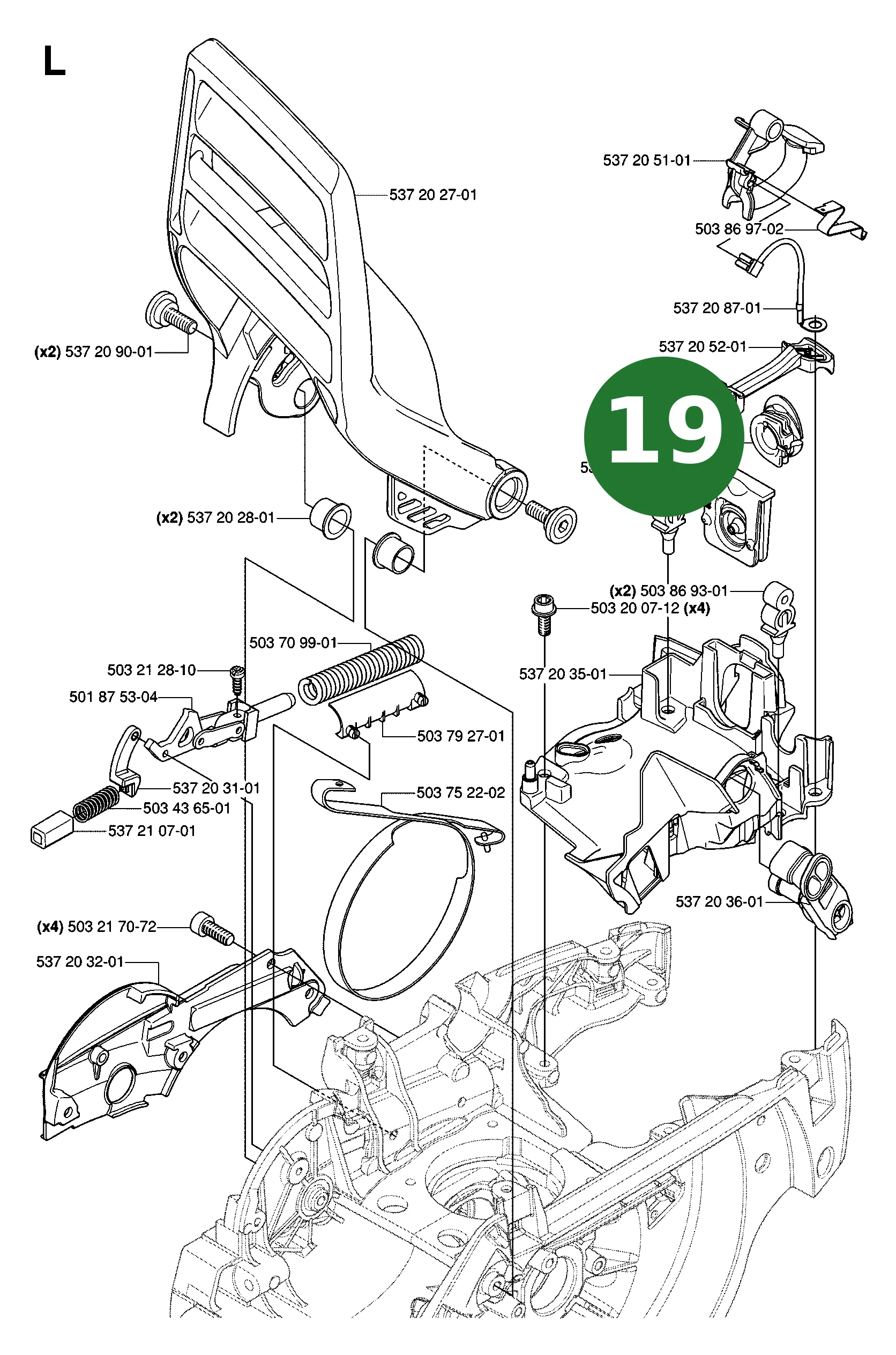Dichtung f&uuml;r Husqvarna Motors&auml;gen 570 II, 575...