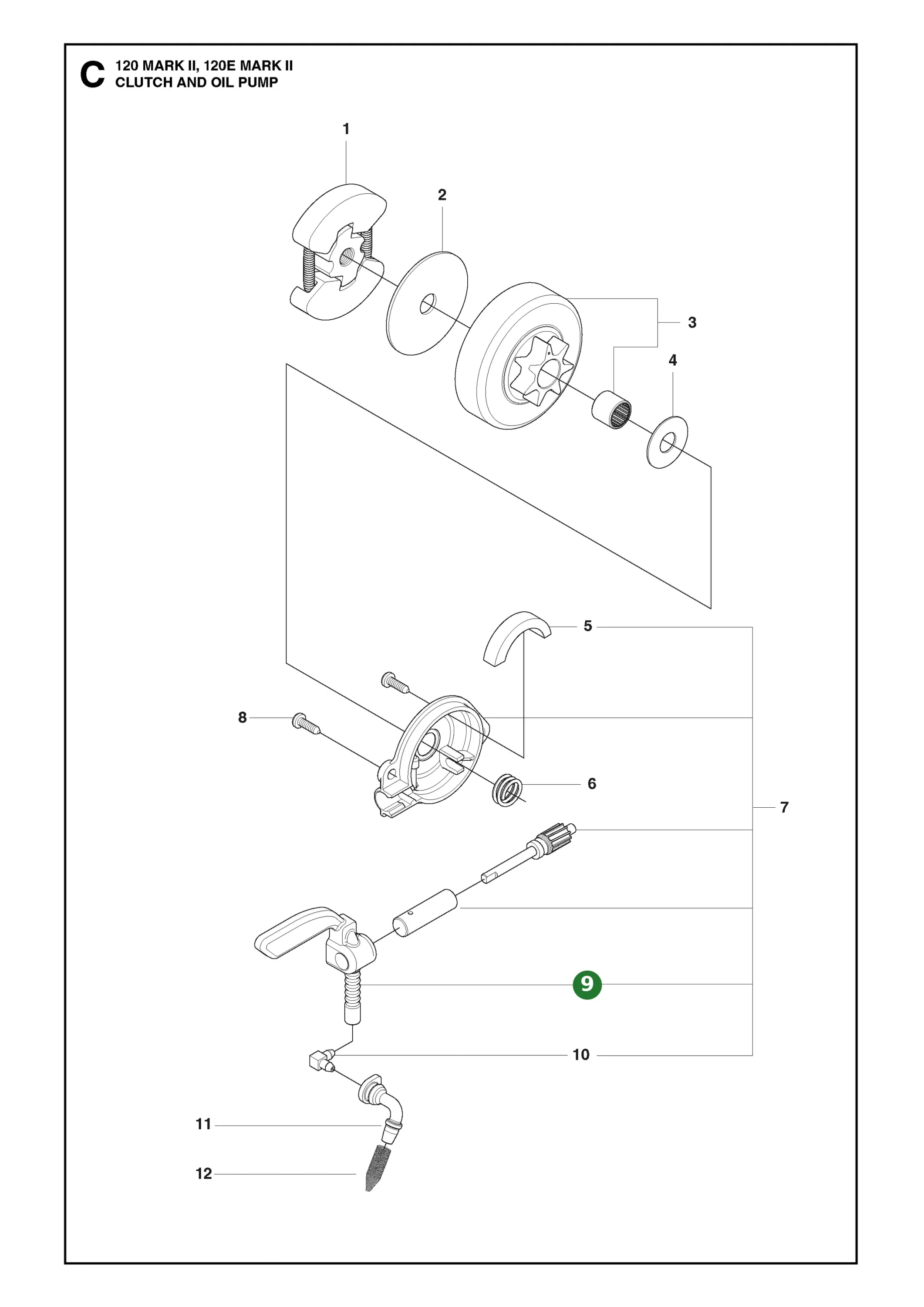 Block f&uuml;r Husqvarna Motors&auml;gen