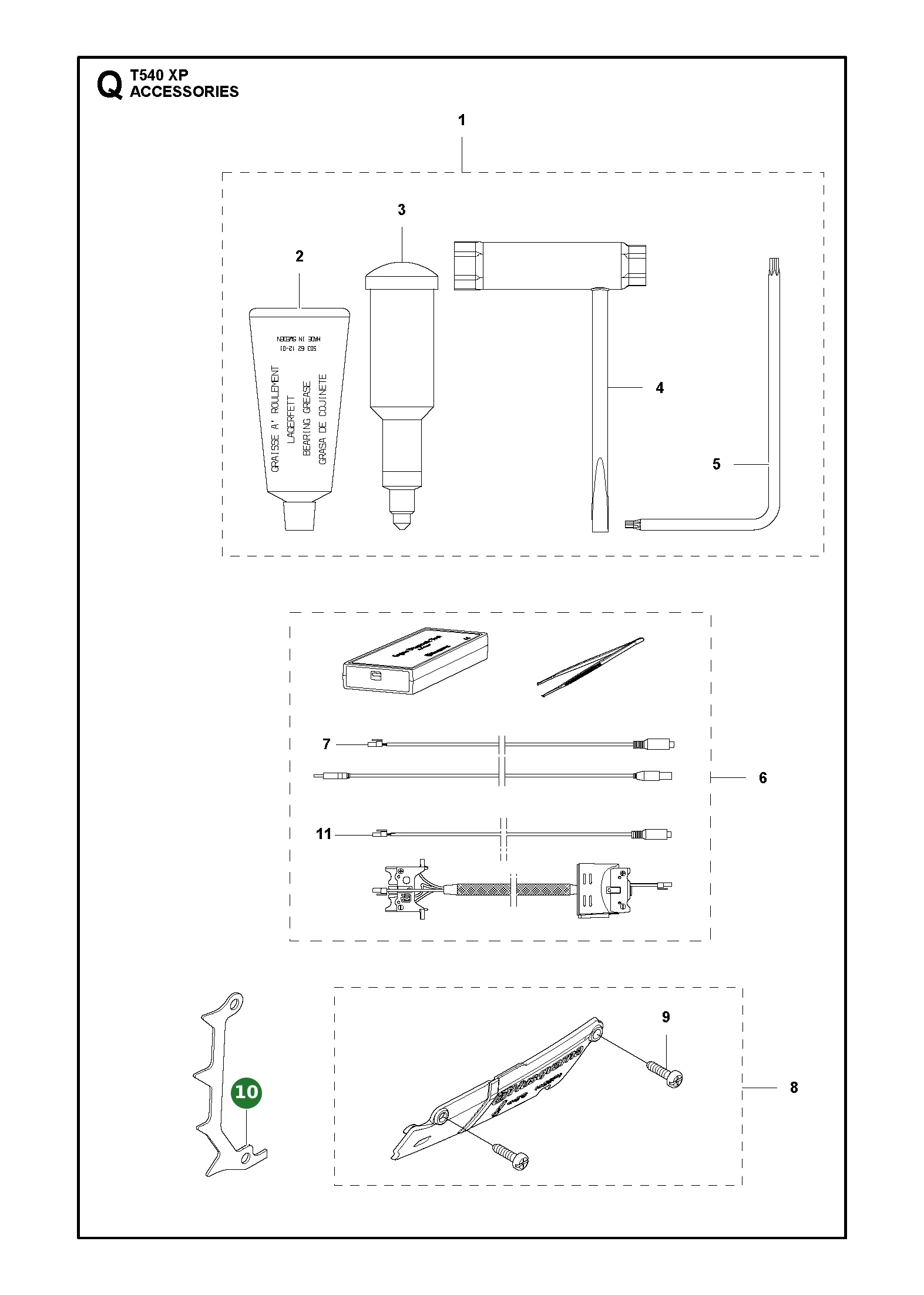 Spike f&uuml;r Husqvarna Motors&auml;gen T540 XP, T540 XP II