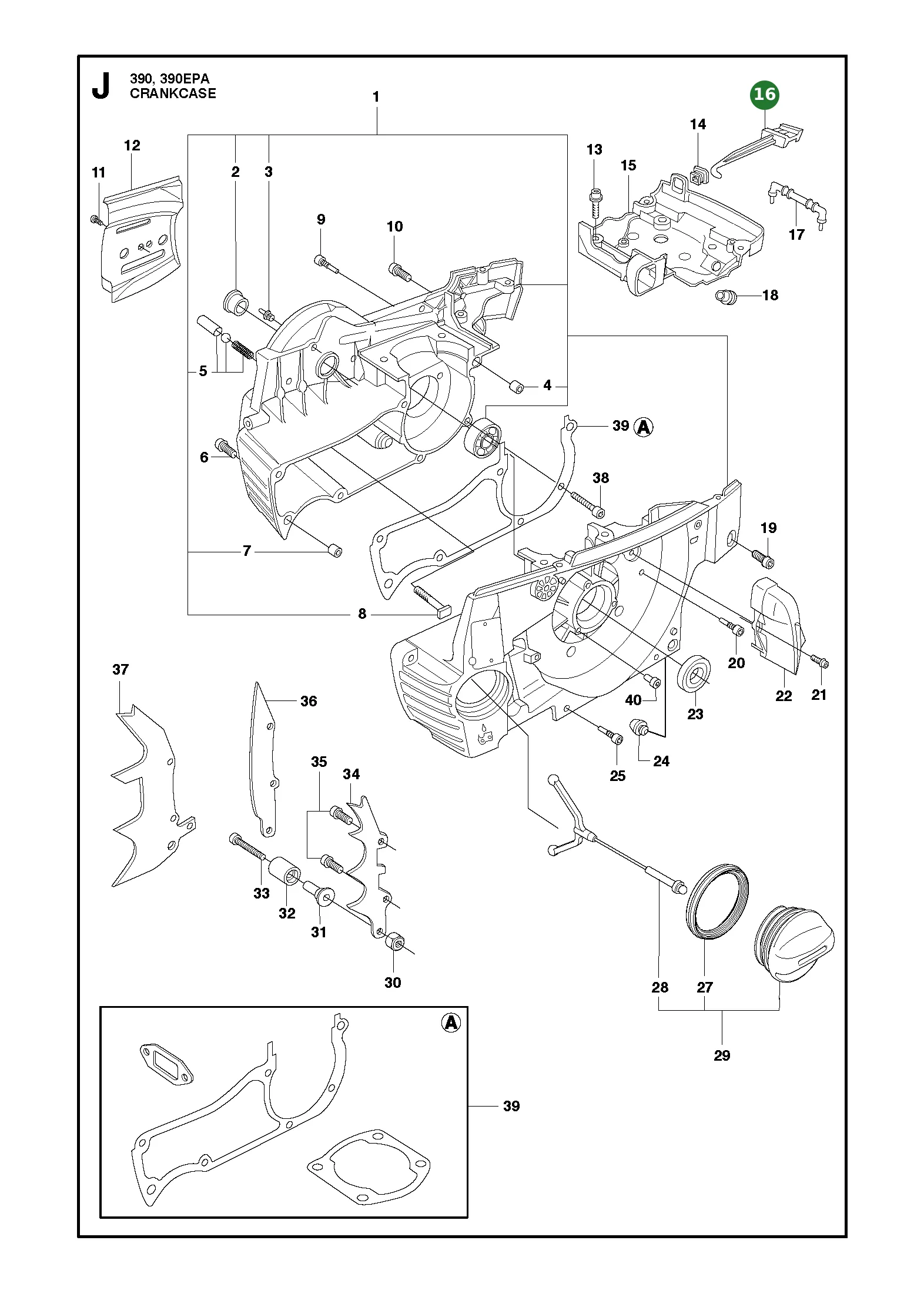 Chokehebel f&uuml;r Husqvarna Motors&auml;gen 385 XP, 390...