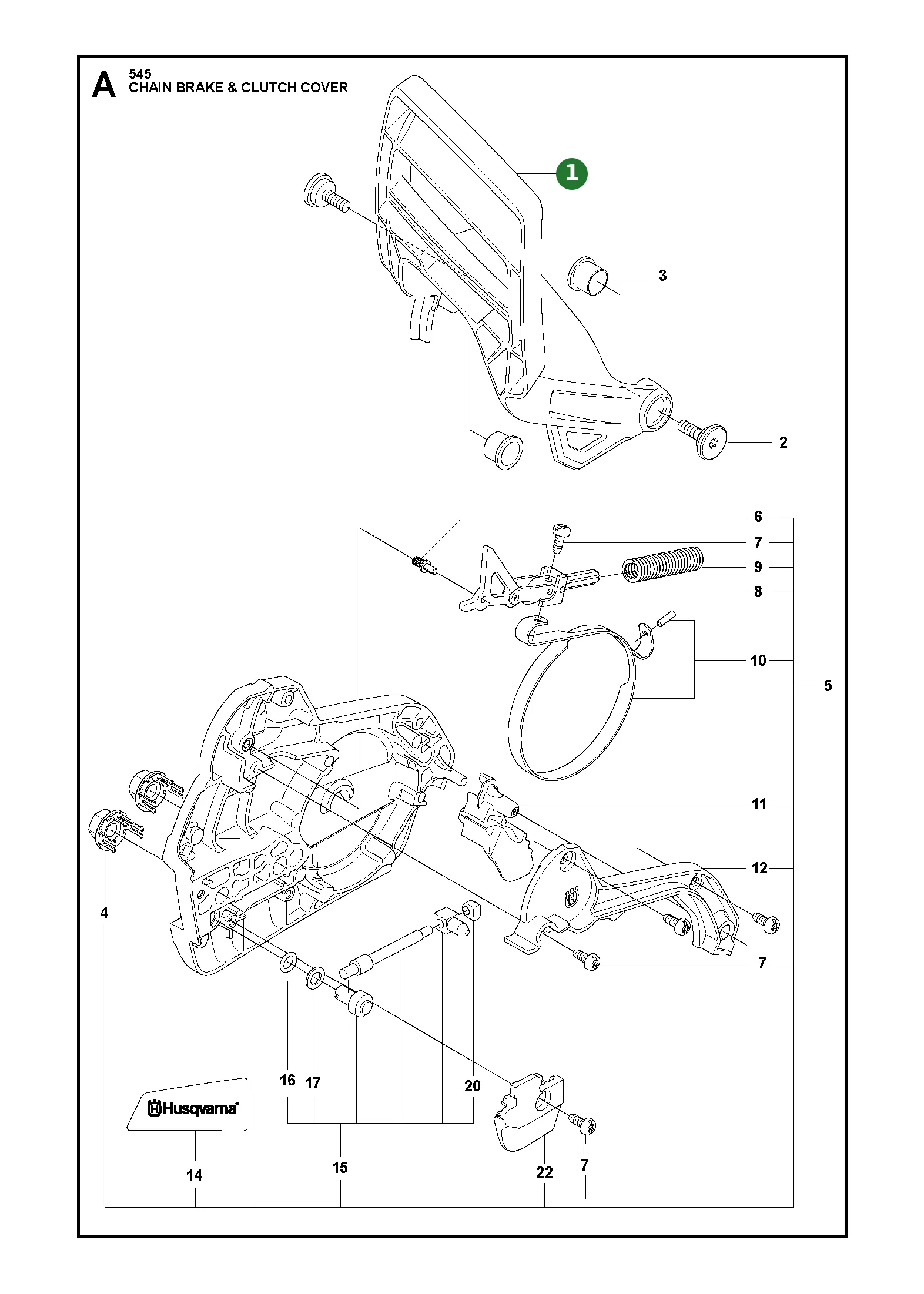 Handschutz f&uuml;r Husqvarna Motors&auml;gen 545, 550...