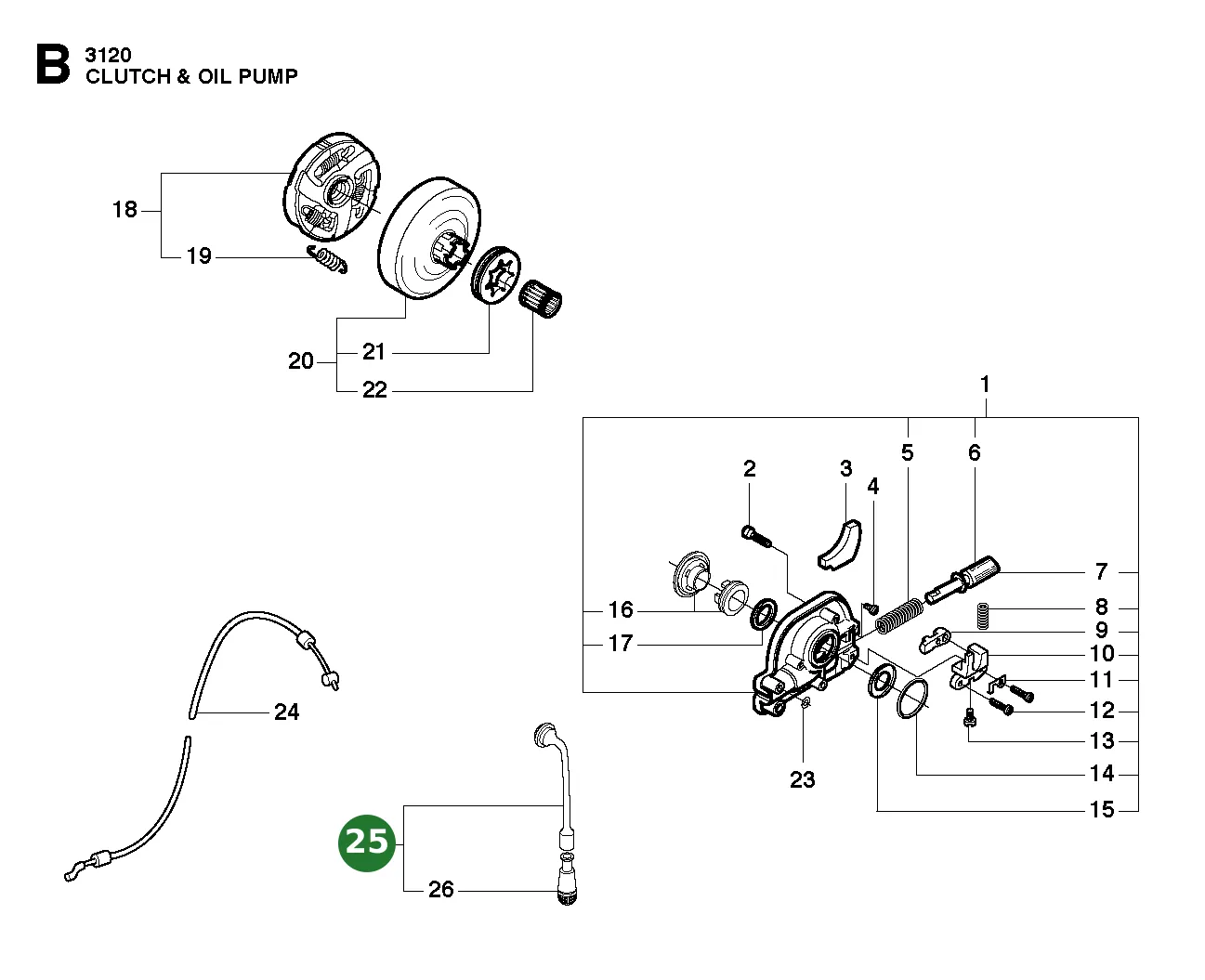 &Ouml;lschlauch f&uuml;r Husqvarna Motors&auml;gen 3120,...